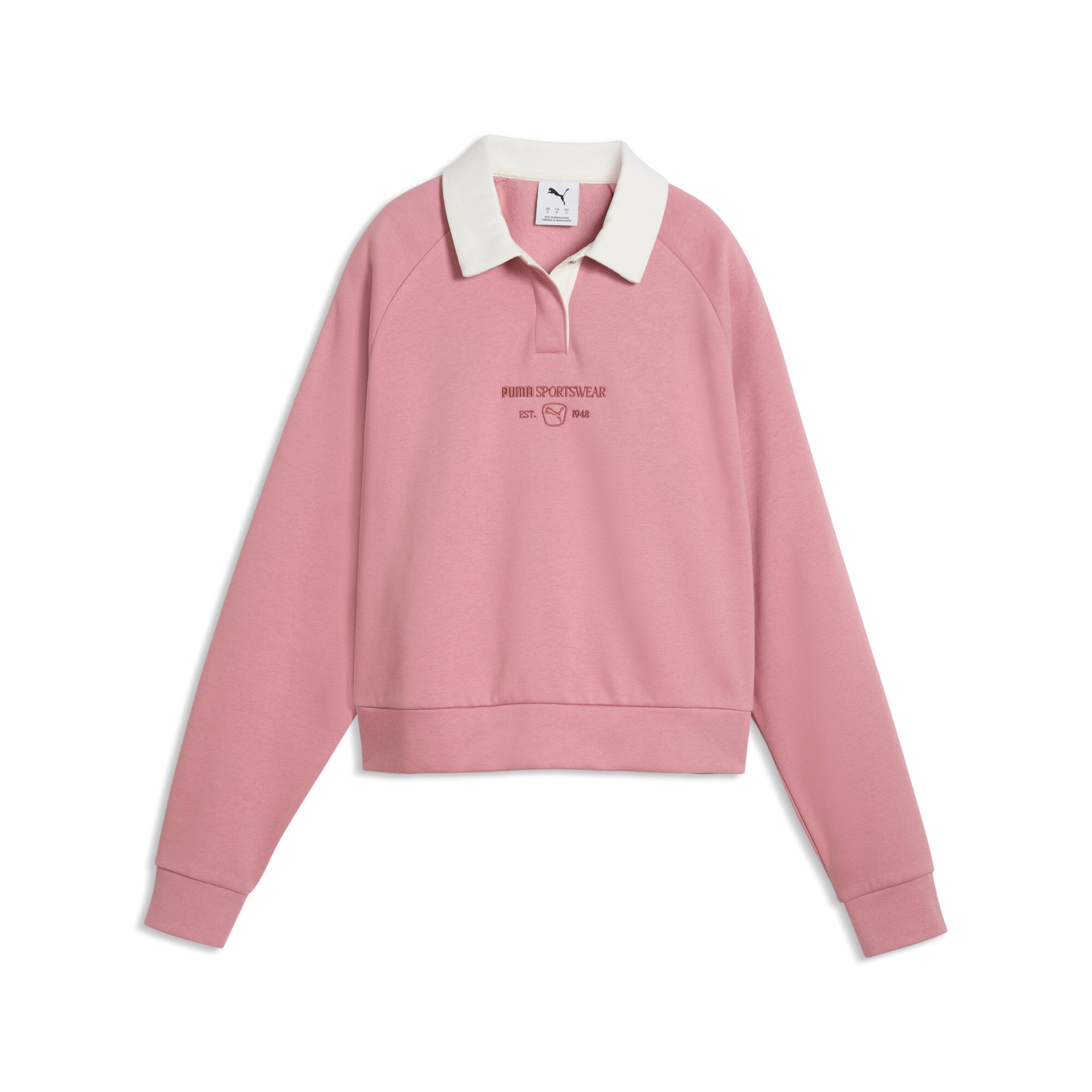 PUMA Kapuzensweatshirt "CLASS RELAXED LONGSLEEVE POLO FL", mit Kapuze, normaler Kragen, mit Ärmellänge lang