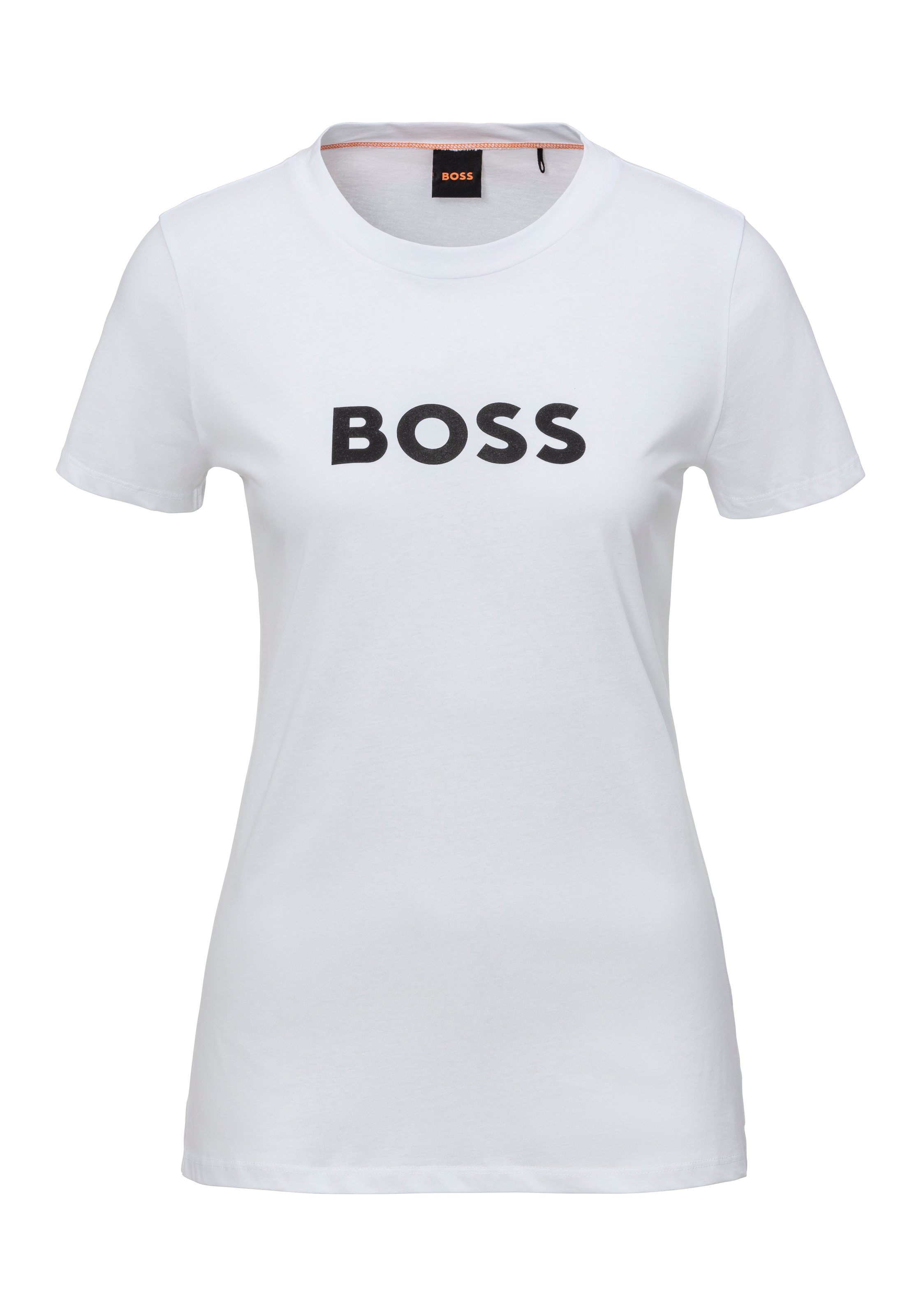 T-Shirt »C_Elogo_5«, mit kontrastfarbenem BOSS-Schriftzug