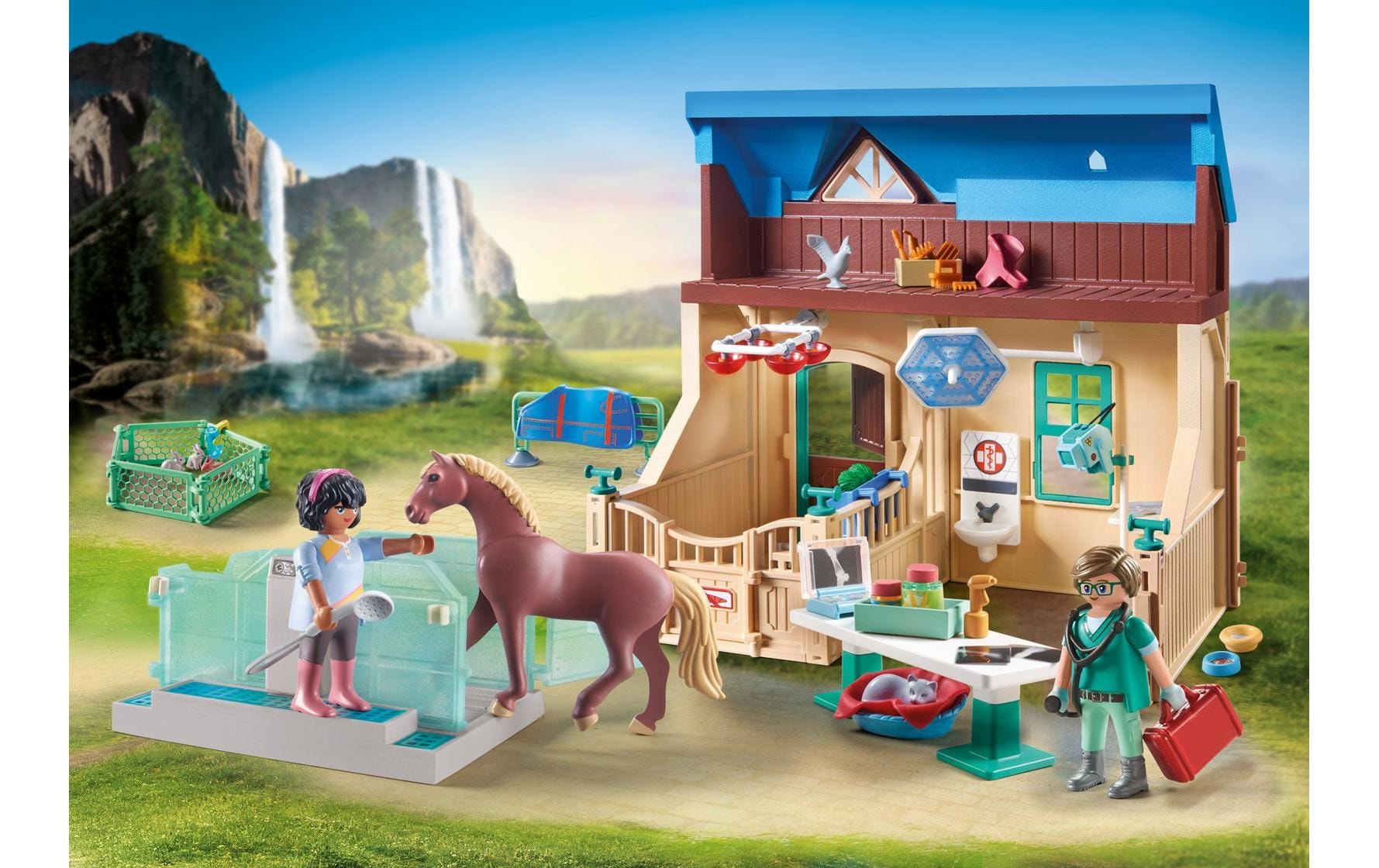 Playmobil® Spielbausteine »Horses of Waterfall Reittherapie & Tierarztpraxis 71352«, (164 St.)