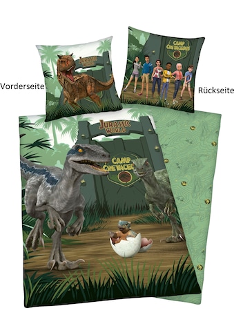 Kinderbettwäsche »Jurassic World Camp Cretaceous«, (2 tlg.)