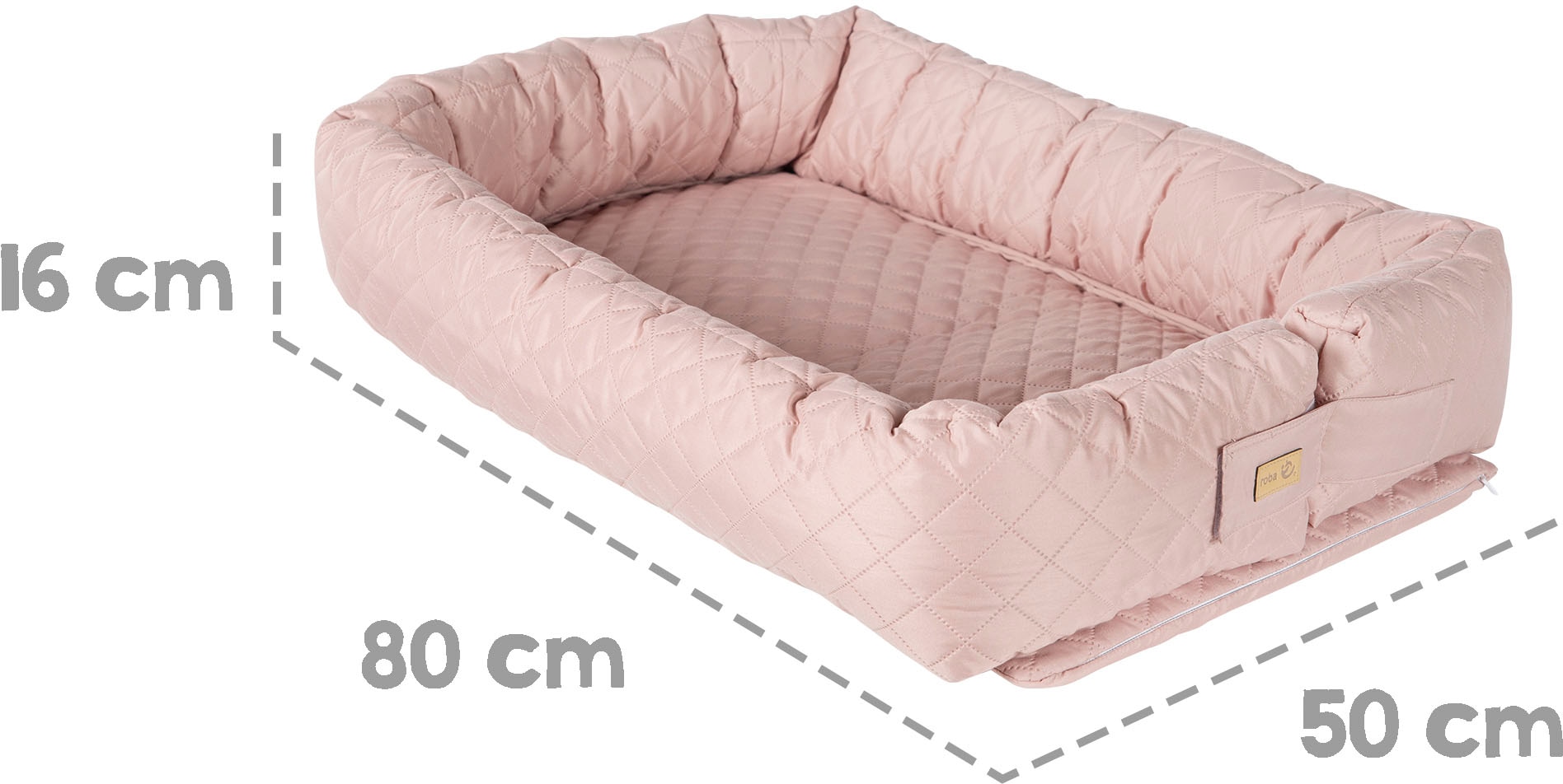 roba® Kuschelnest »Babylounge, Style, rose/mauve«, 3in1