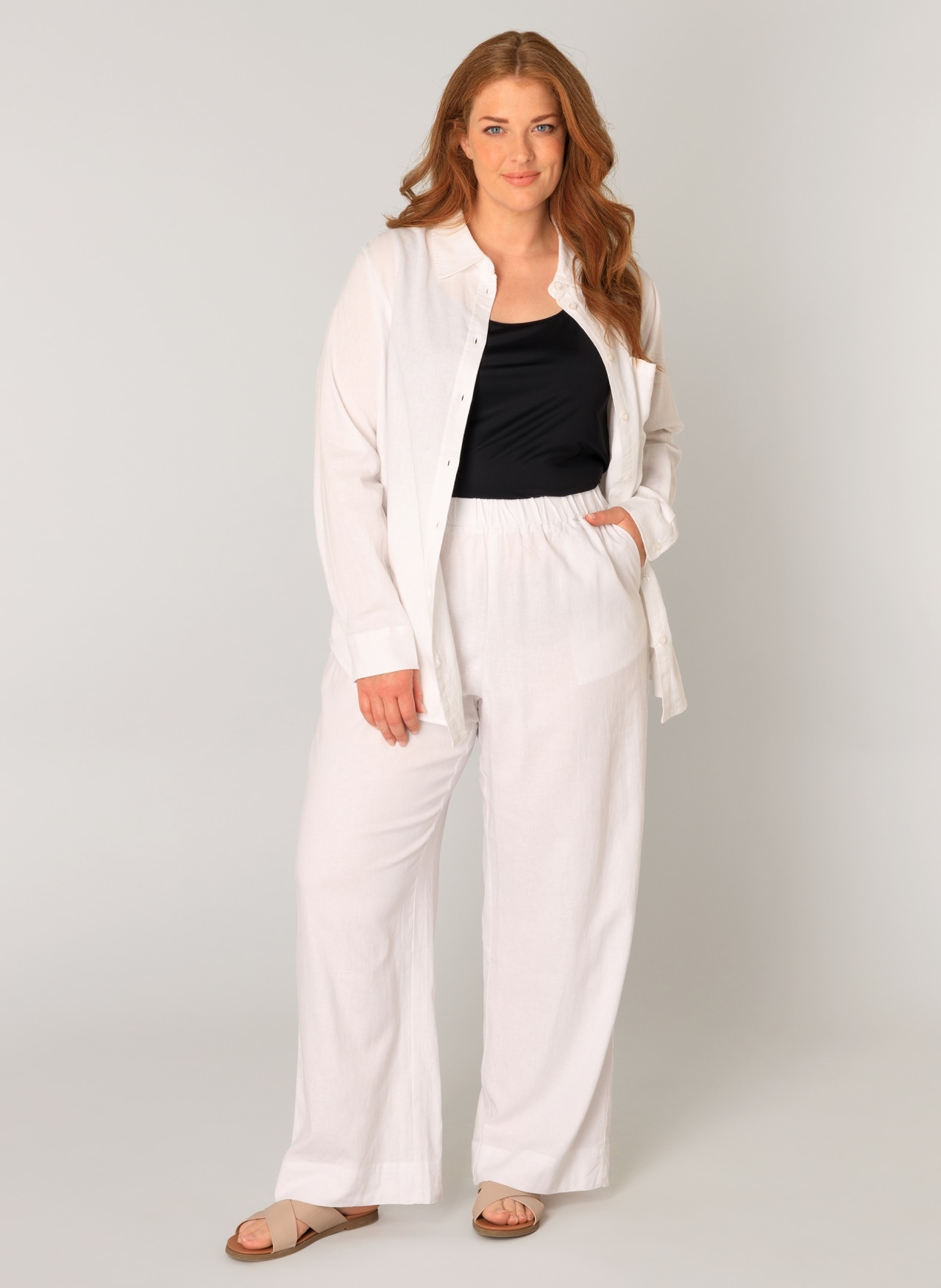 Base Level Curvy Leinenhose »Yula«