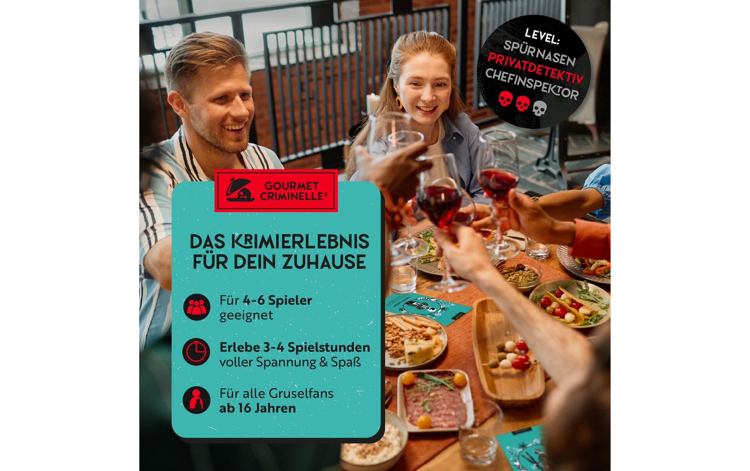 Spiel »Gourmet Criminelle Korkenknall mit Todesfall -DE-«
