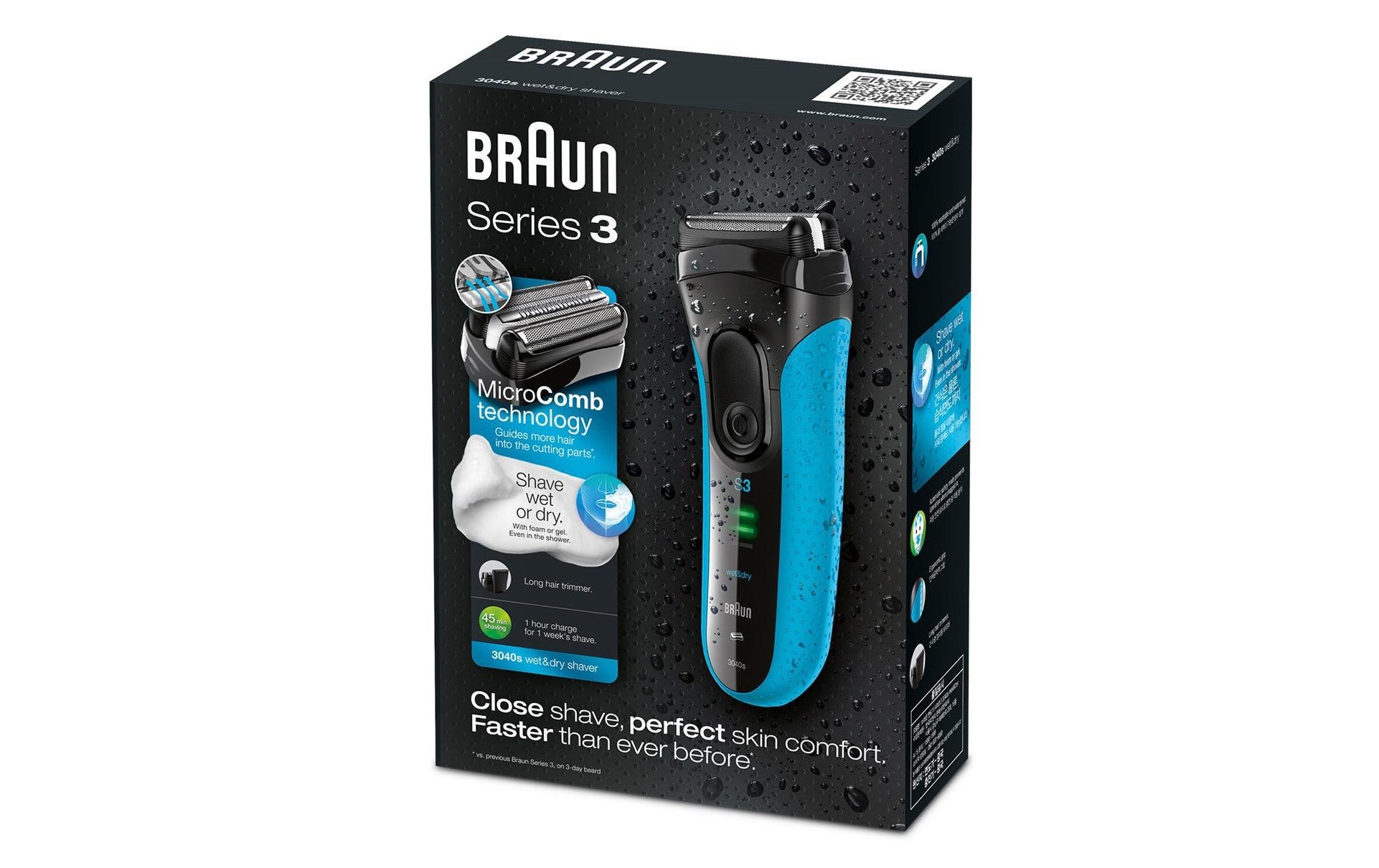 Braun Gesichtshaarrasierer »Herrenrasierer Series 3 ProSkin 3040s«, 1 St. Aufsätze