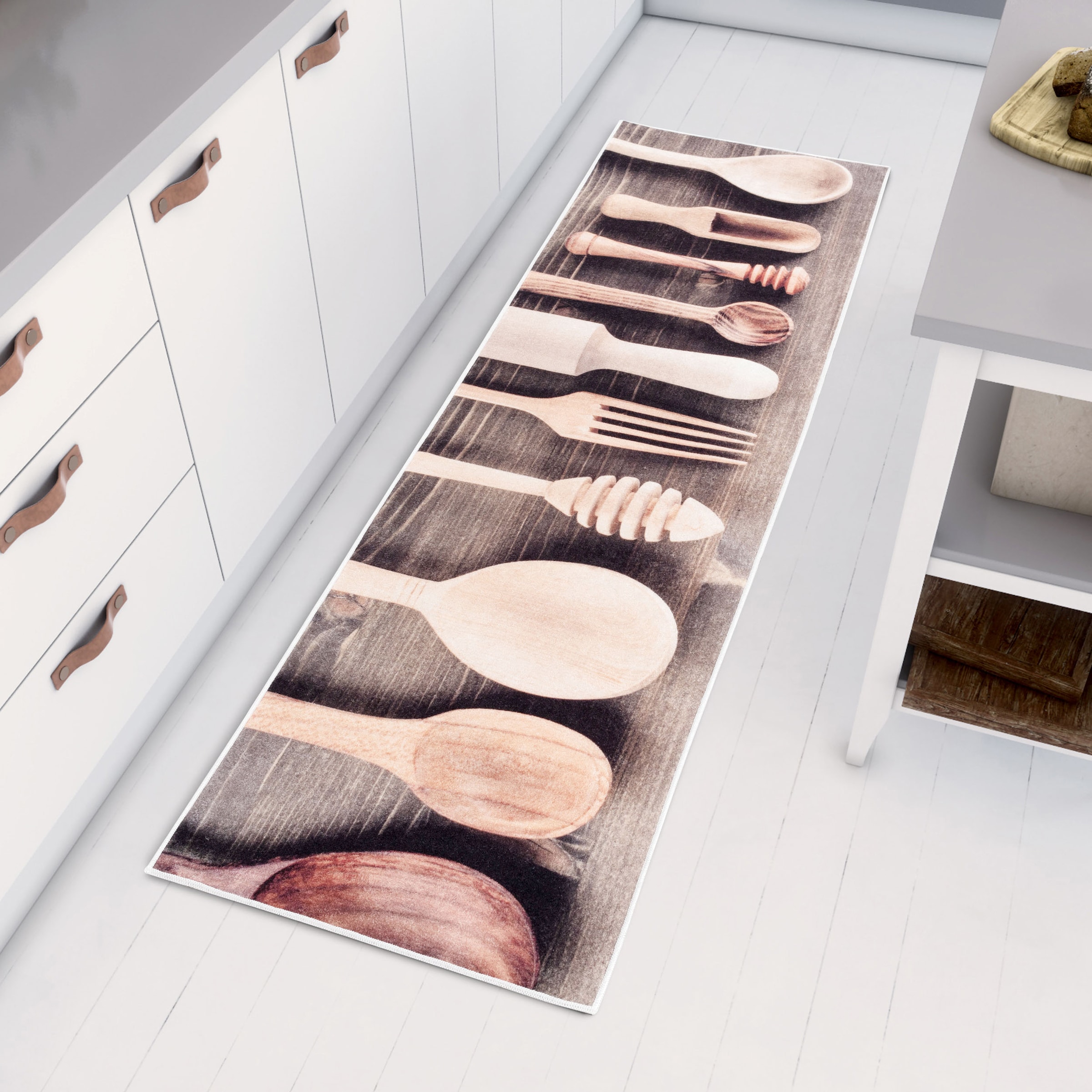 Sehrazat Küchenläufer »Kitchen 3006«, rechteckig, 8 mm Höhe, waschbar, Flachgewebe, Läufer, rutschfest, Kurzflor, Pflegeleicht