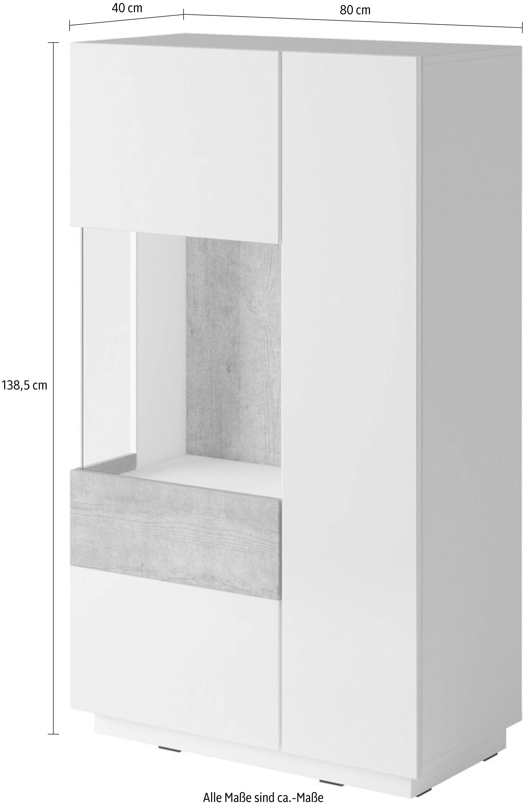 Helvetia Vitrine »SILKE«, Höhe 138,5 cm online kaufen | Jelmoli-Versand