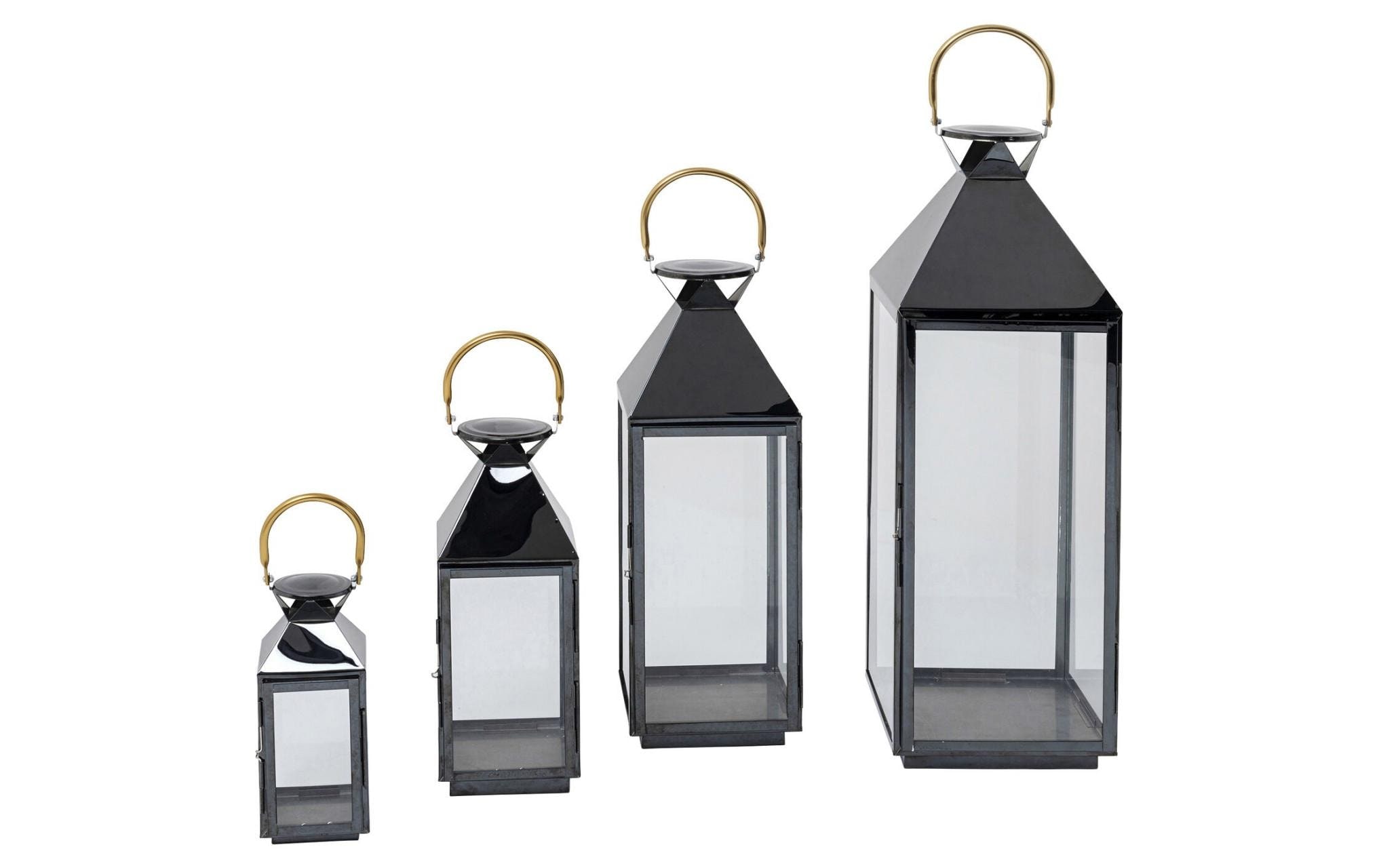 Kare Design Kerzenlaterne »Giardino 4-teilig, 71 cm, Schwarz«