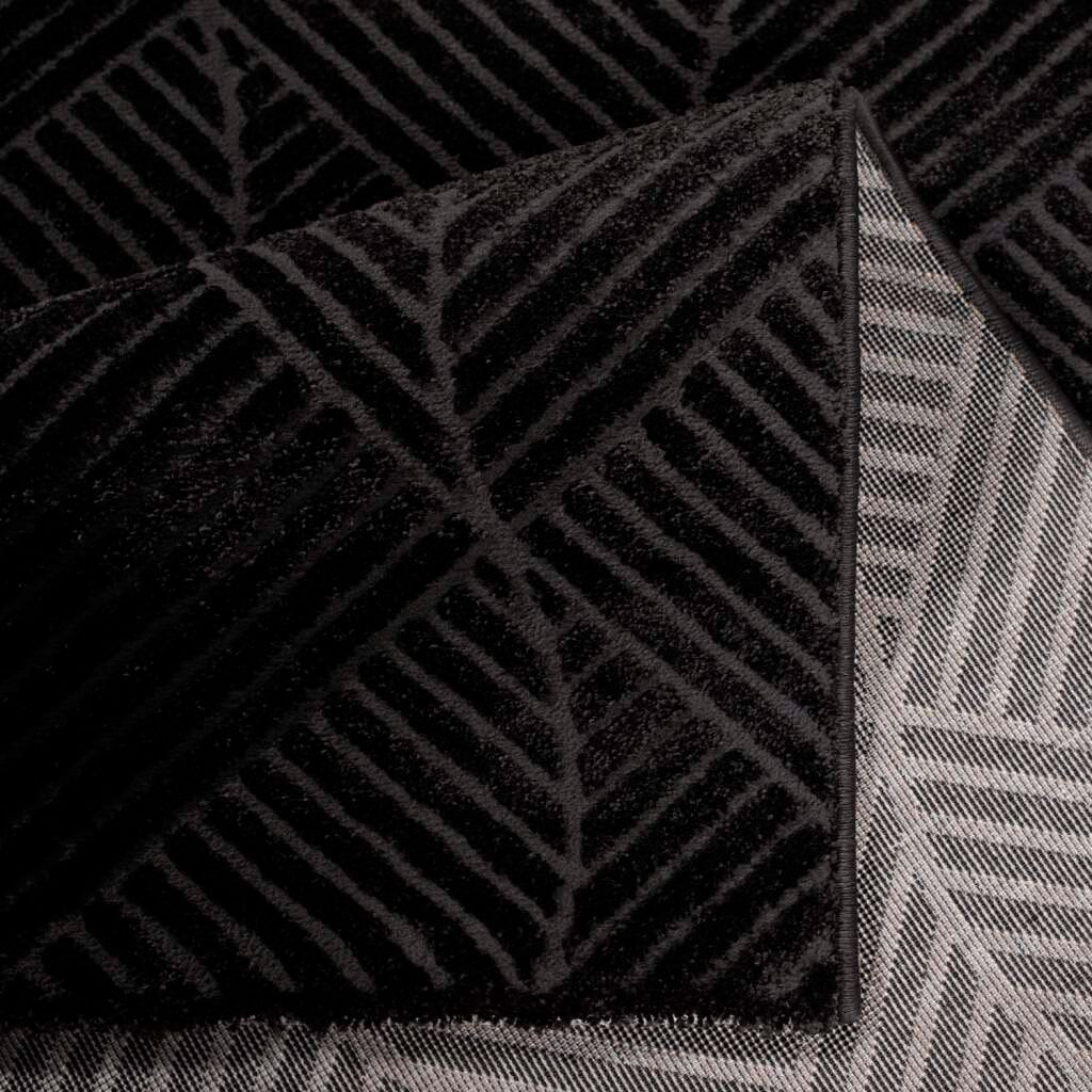 Carpet City Teppich »Friseé-Teppich FANCY 904«, rechteckig, 12 mm Höhe, Läufer, Kurzflor Wohnzimmer, florale 3D-Optik, für Schlafzimmer