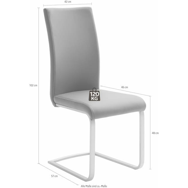 MCA furniture Freischwinger »Paulo 1«, (Set), 4 St., Kunstleder, Stuhl  belastbar bis 120 kg online shoppen | Jelmoli-Versand