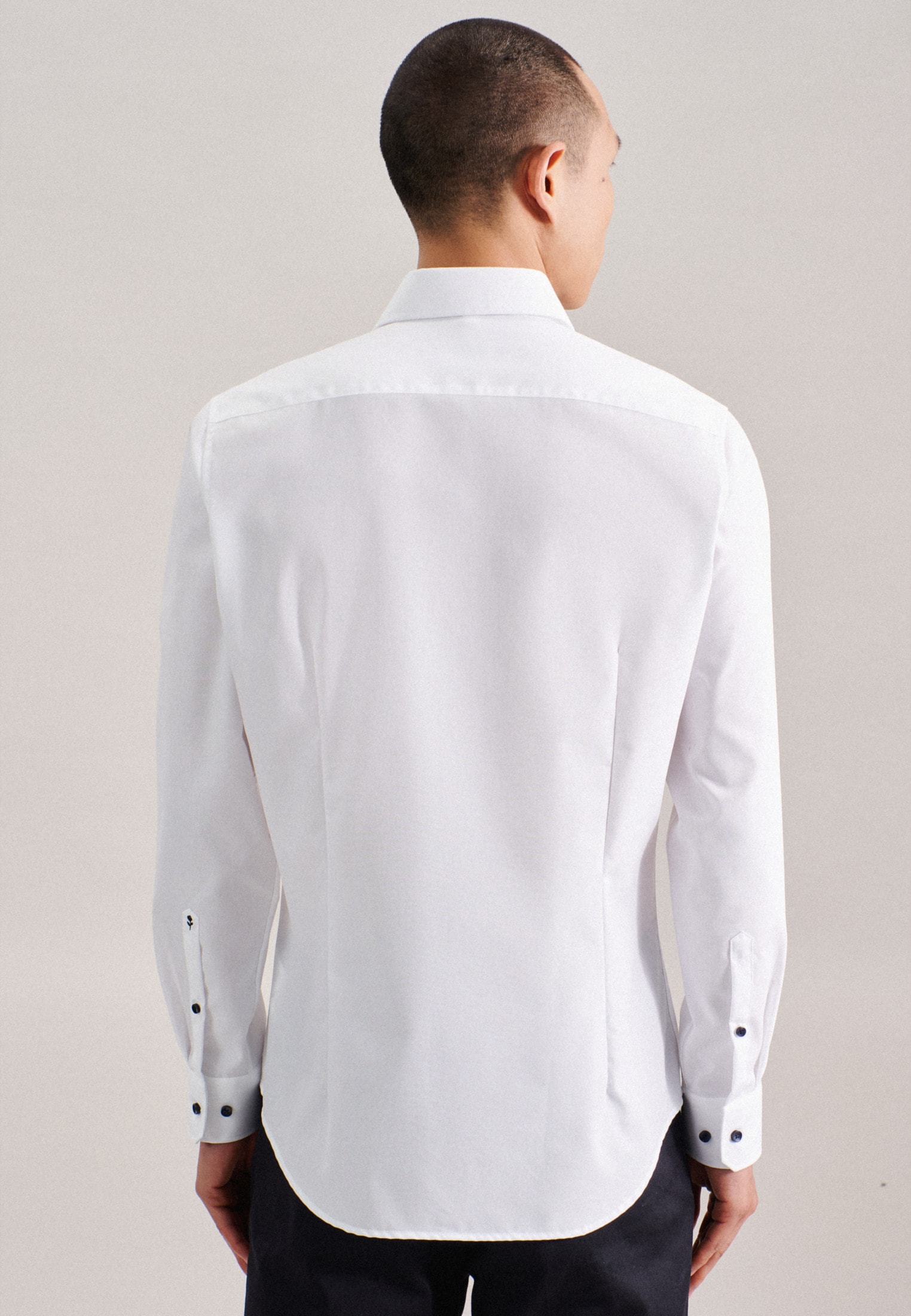 seidensticker Businesshemd »Shaped«, Shaped Extra langer Arm Kentkragen Uni