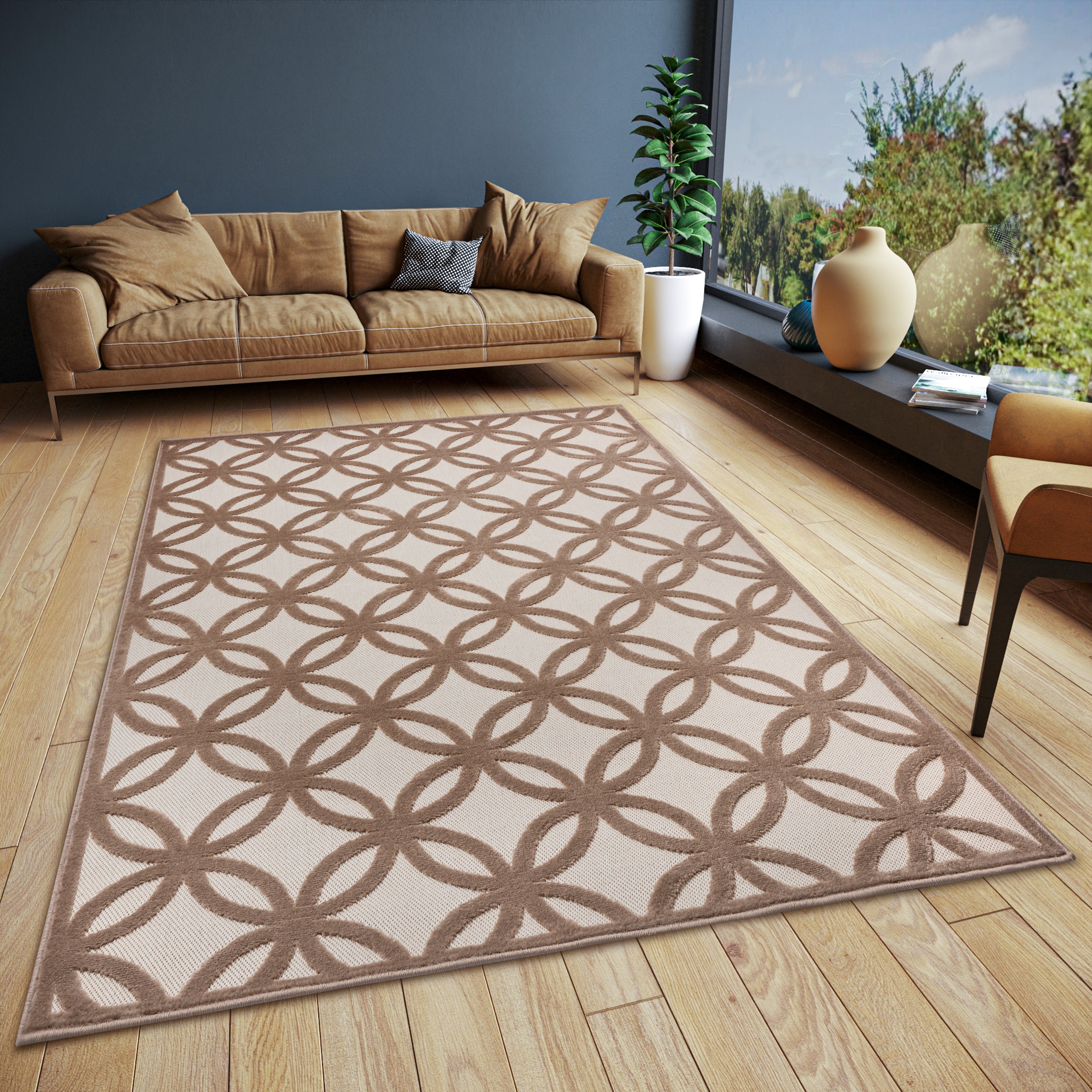 HANSE Home Teppich »Circle«, rechteckig, Flachgewebe, Modern, Geometrisches Rauten Muster, Skandi, Wohnzimmer