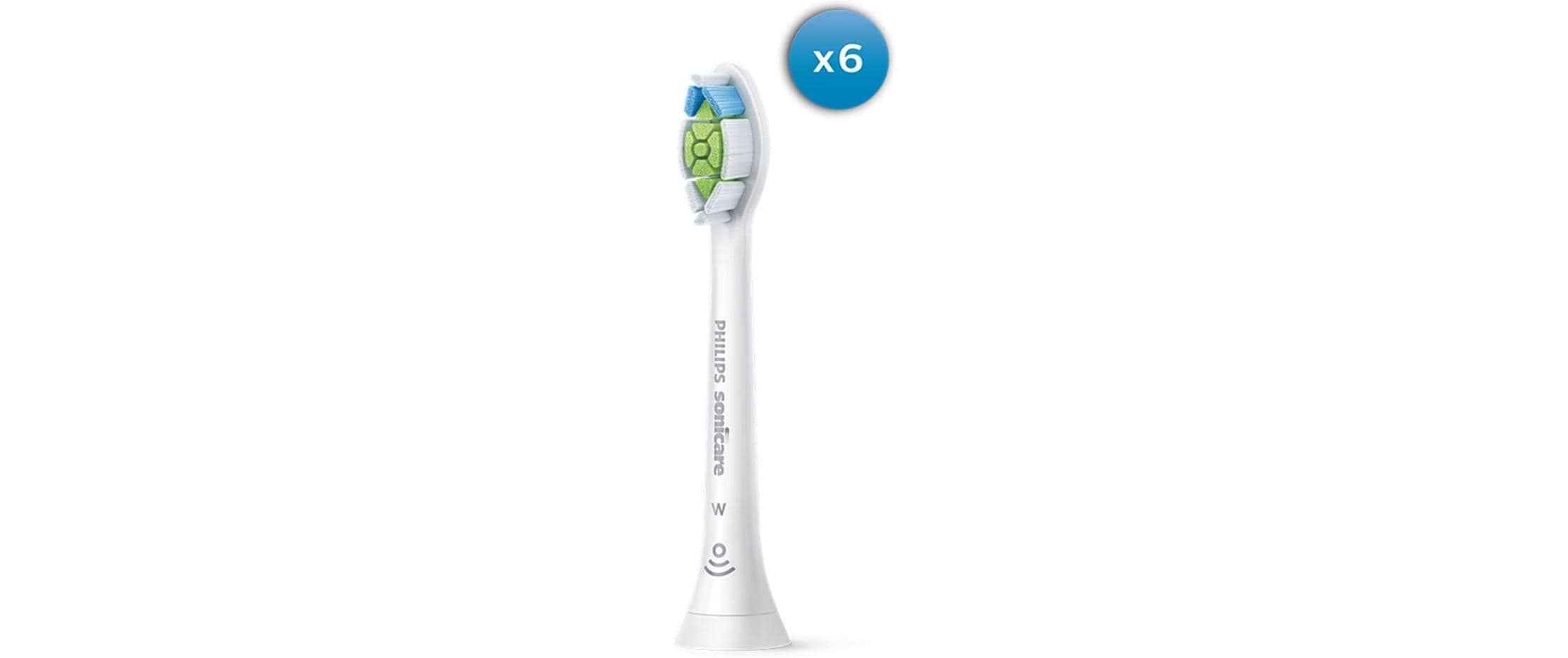 Philips Aufsteckbürste »Philips Zahnbürstenkopf Sonicare Optimal White HX6066/87 6 Stück«, Schallzahnbürste