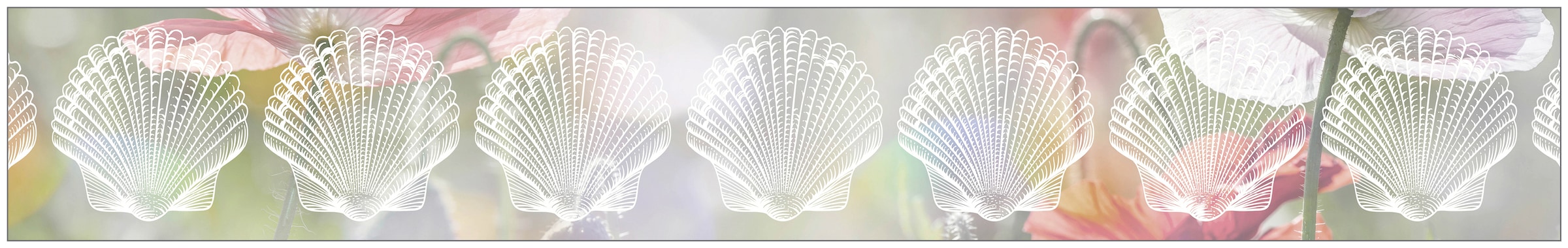 MySpotti Fensterfolie »Look Shells white«, halbtransparent, glattstatisch  haftend, 200 x 30 cm, statisch haftend kaufen