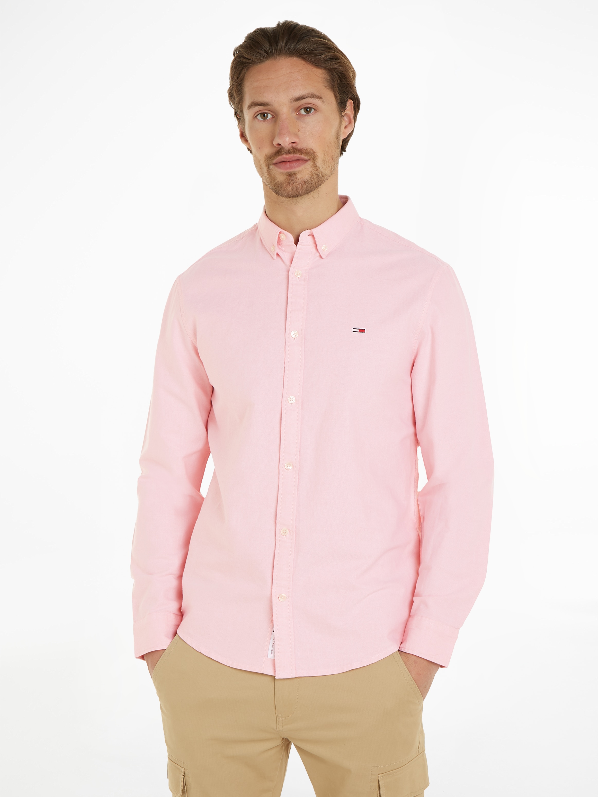 Langarmhemd »TJM ENTRY REG OXFORD SHIRT«, mit Logoprägung