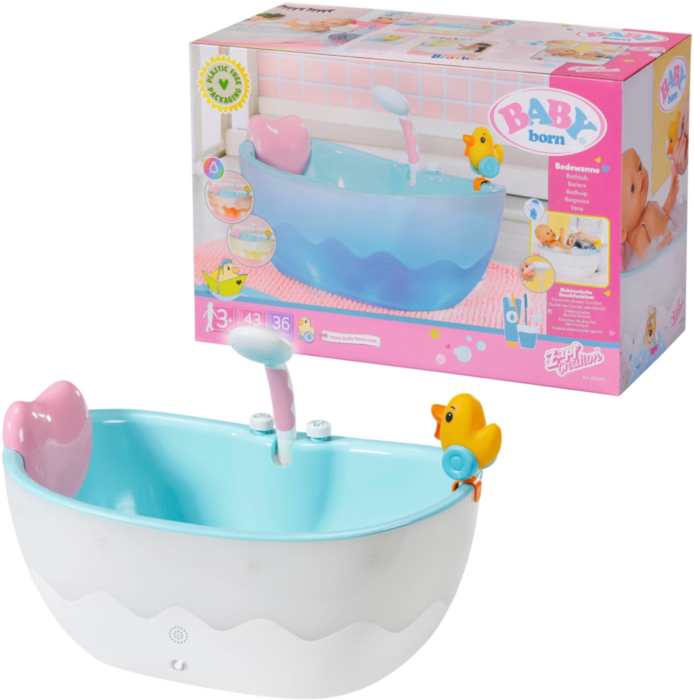 Puppen Badewanne »Bath«, mit Licht- und Soundeffekten