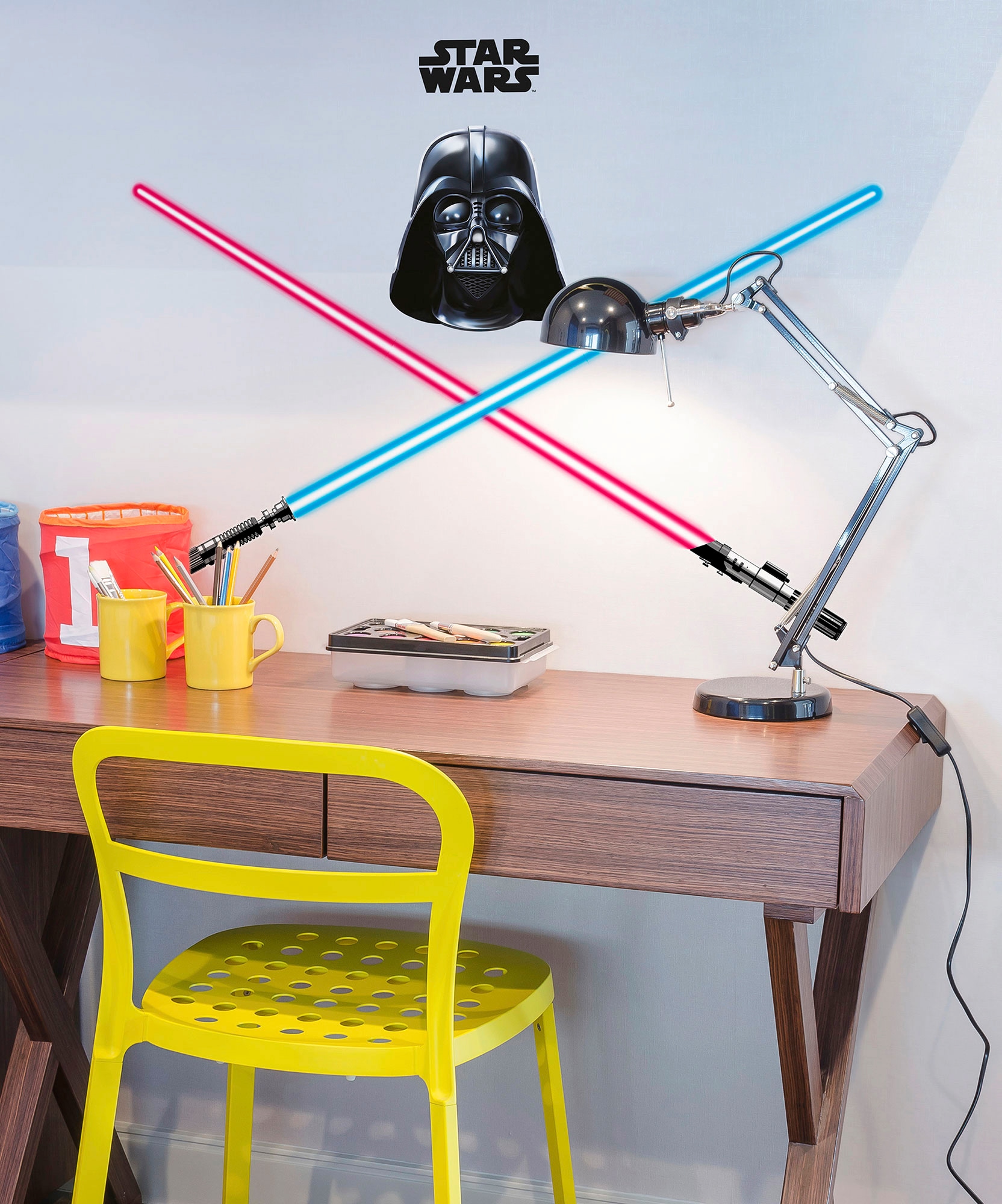 Komar Wandtattoo »Star Wars Darth Vader and Lightsaber - Grösse 50 x 70 cm«, (8 St.), selbstklebend, Wandsticker, Kinderzimmer