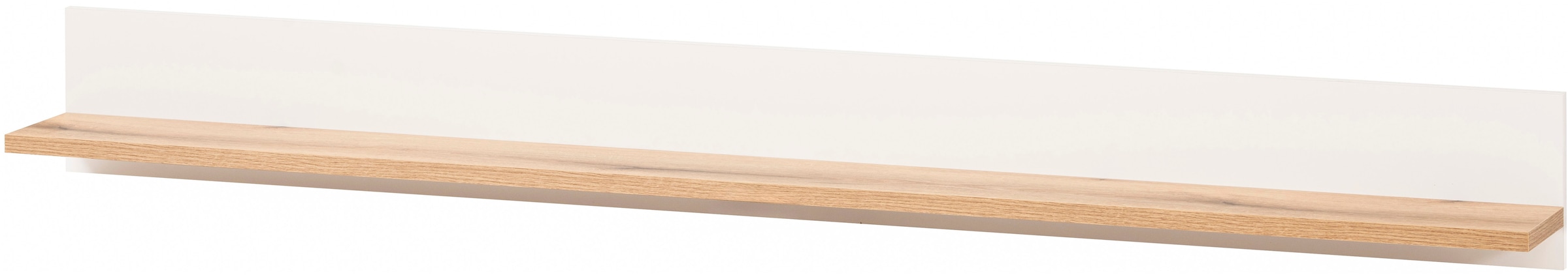 INOSIGN Wandboard »Salerno, modernes Wandregal, Wandhalter mit Ablagefläch, 180 cm breit«, vielseitig einsetzbares Hängeregal, Weiss mit Eiche Evoke Dekor