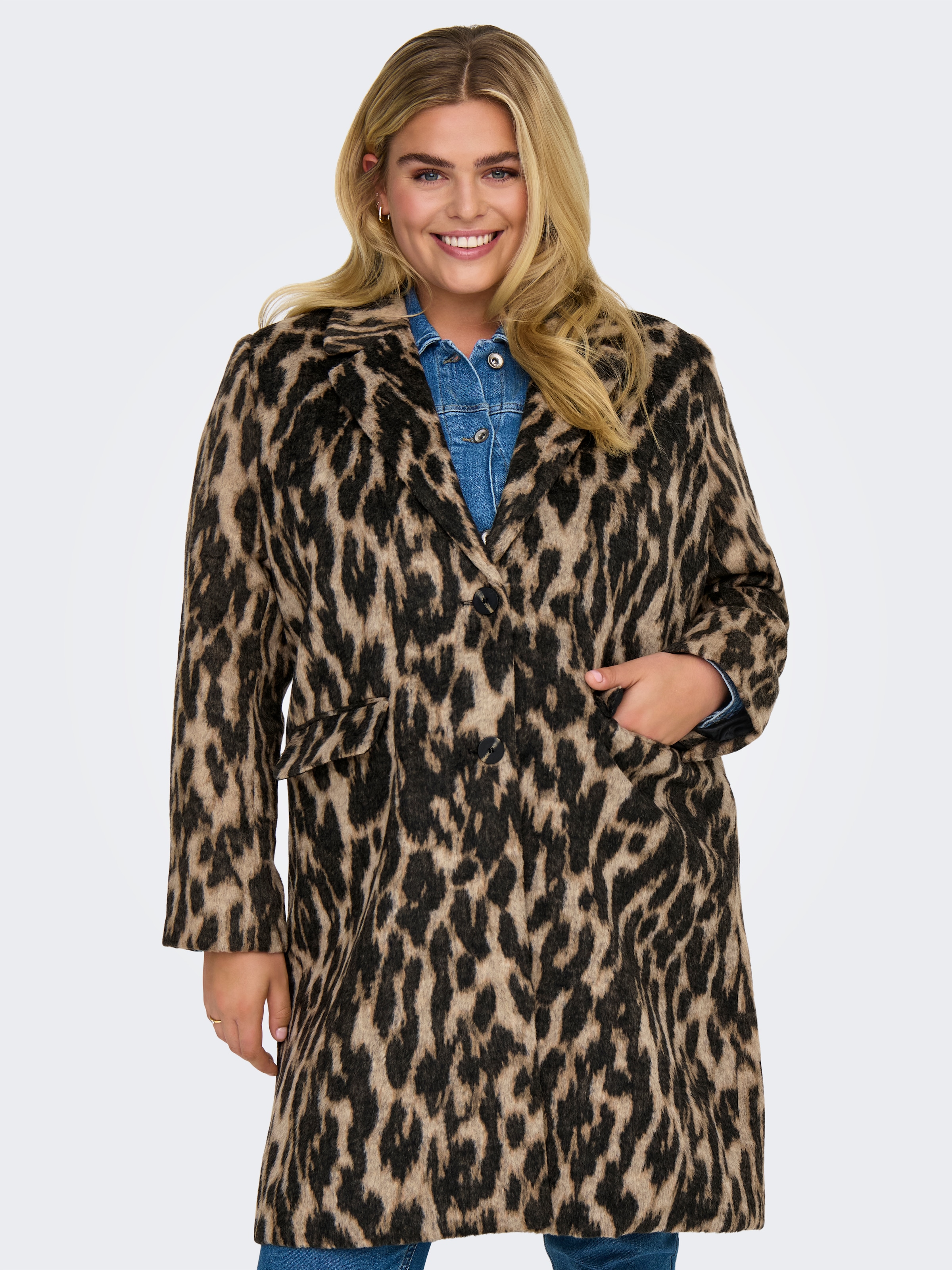 Kurzmantel »CARVALBORG ANIMAL LIFE COAT OTW«, mit Allover Animal Druck