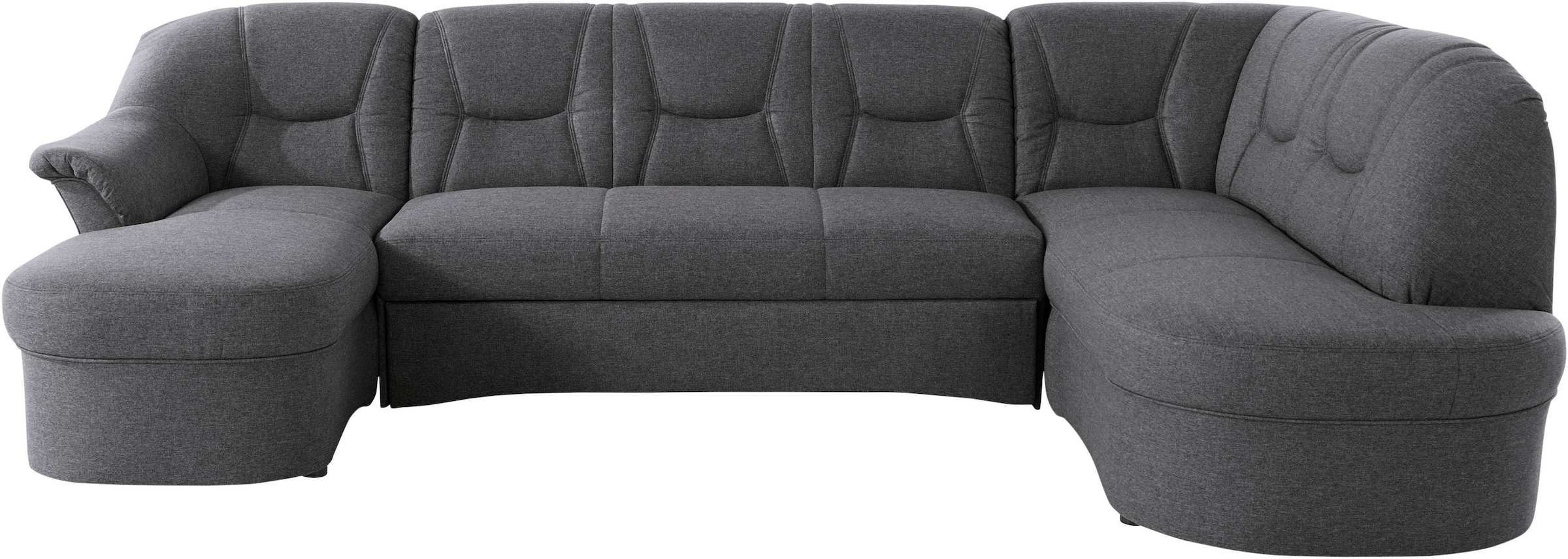 DOMO collection Wohnlandschaft "SARAFINA 295x83x180 cm, auch mit Federkern für mehr Sitzkomfort" whlw. mit Bettfunktion, elegantes Design, U-Form