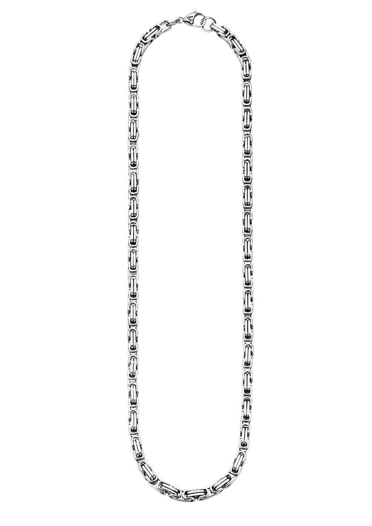 Bruno Banani Edelstahlkette »Schmuck Geschenk Halskette Königskette 4-Kant-Optik Silberfarben«