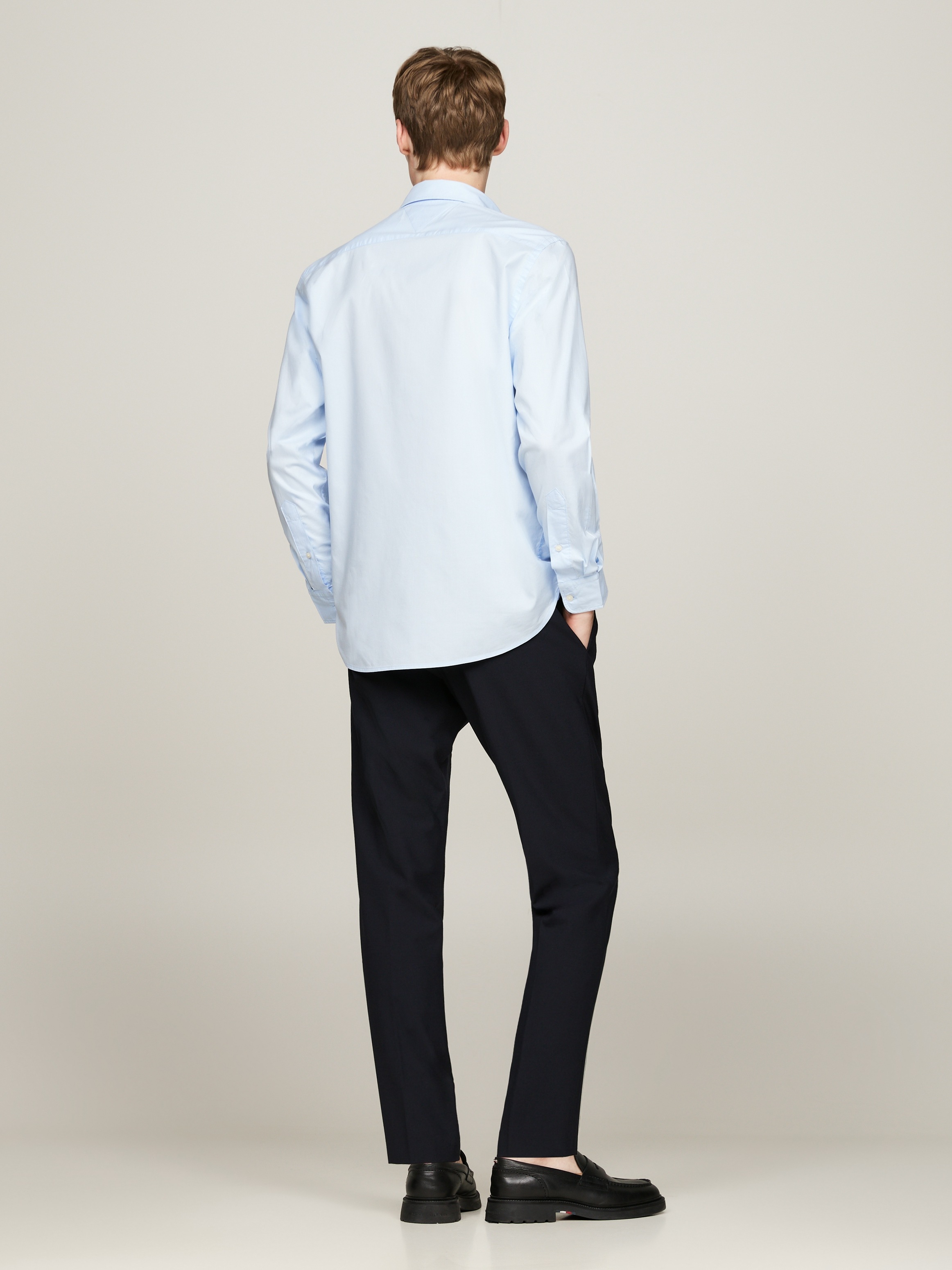 Tommy Hilfiger Langarmhemd »FLEX POPLIN RF SHIRT«, mit Tommy Hilfiger Labelschild innen an der Knopfleiste