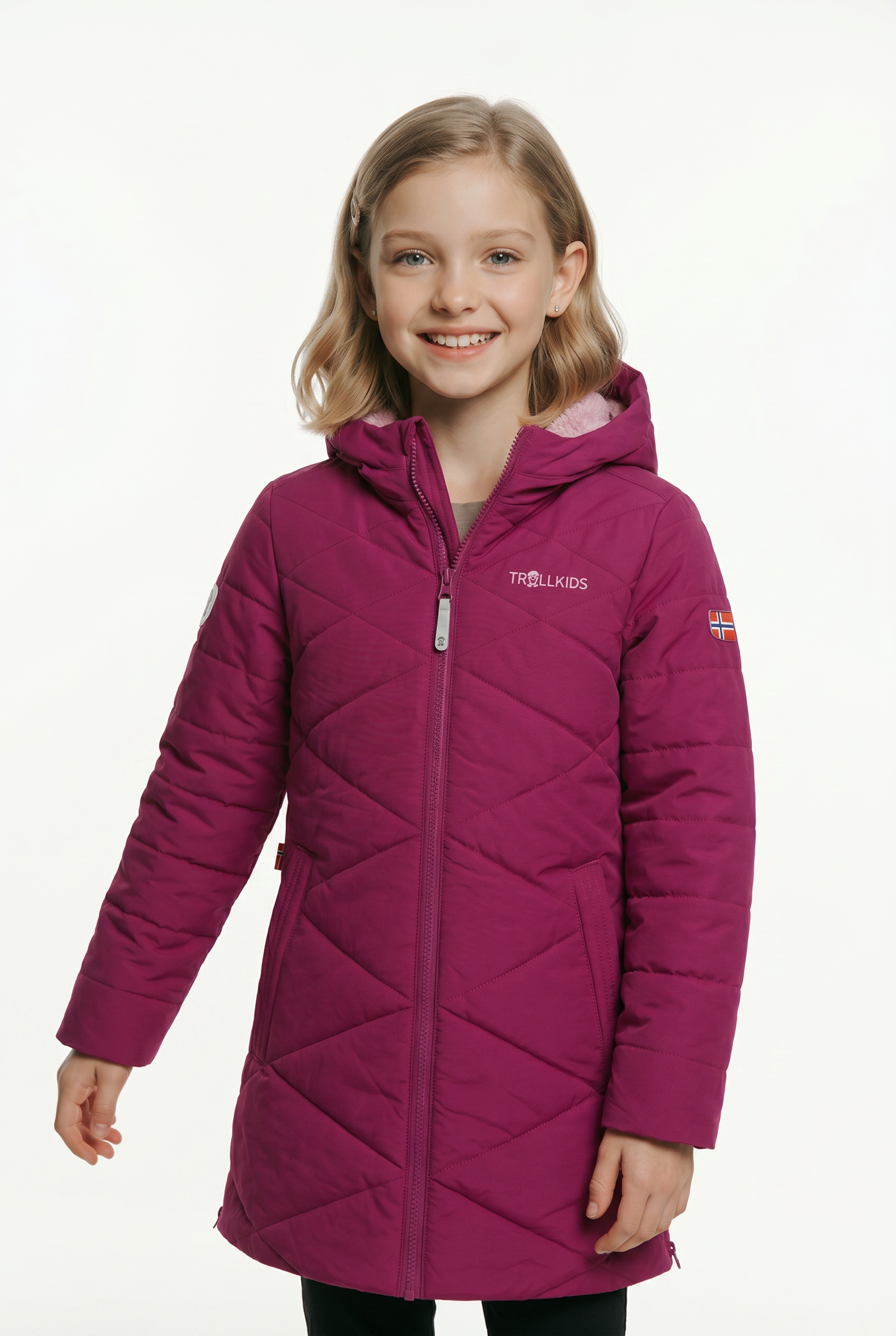 TROLLKIDS Funktionsmantel "GIRLS BERGEN COAT" mit Eingrifftaschen, winddicht und wasserabweisend