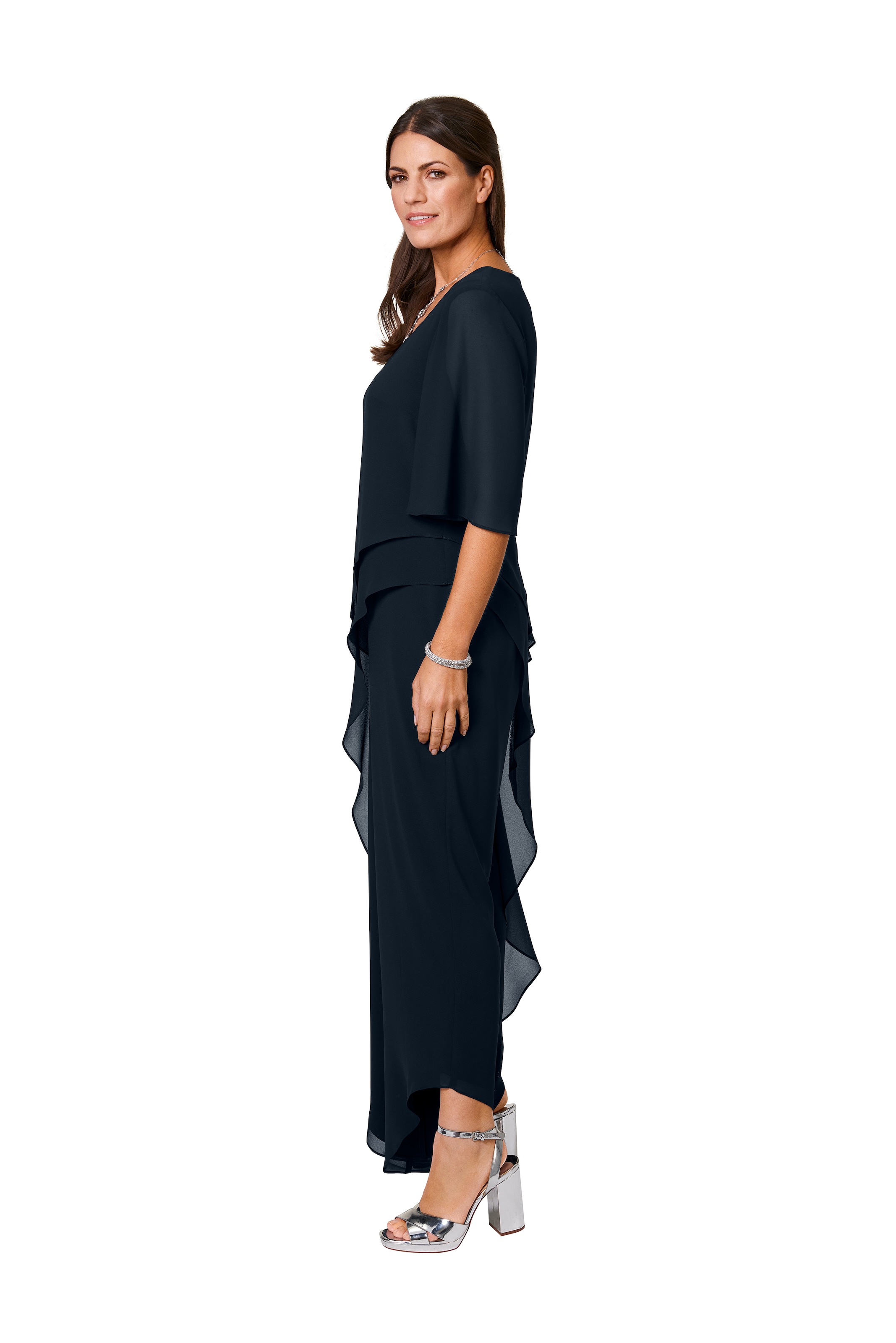 HERMANN LANGE Collection Jumpsuit, mit extra weitem Bein und asymmetrischem Schnitt