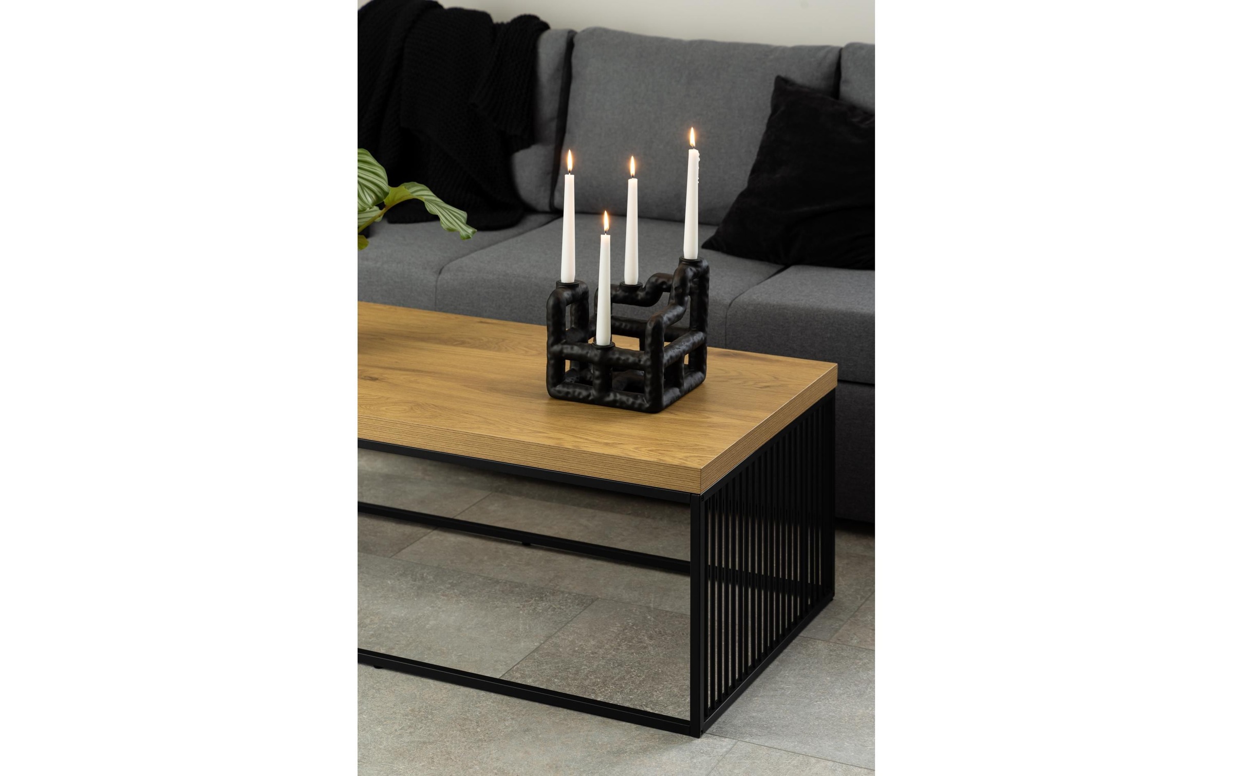 AC Design Beistelltisch »Strington 120 x 60 x 42 cm, Braun/Schwarz«