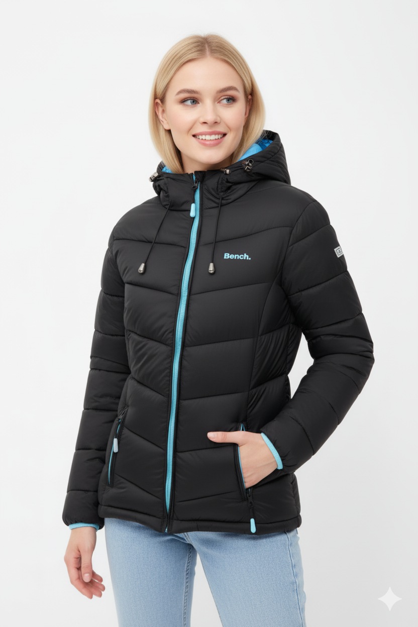 Bench. Steppjacke »JIYRA« mit Kapuze leichte, taillierte Übergangsjacke mit breiter Steppung und Kapuze