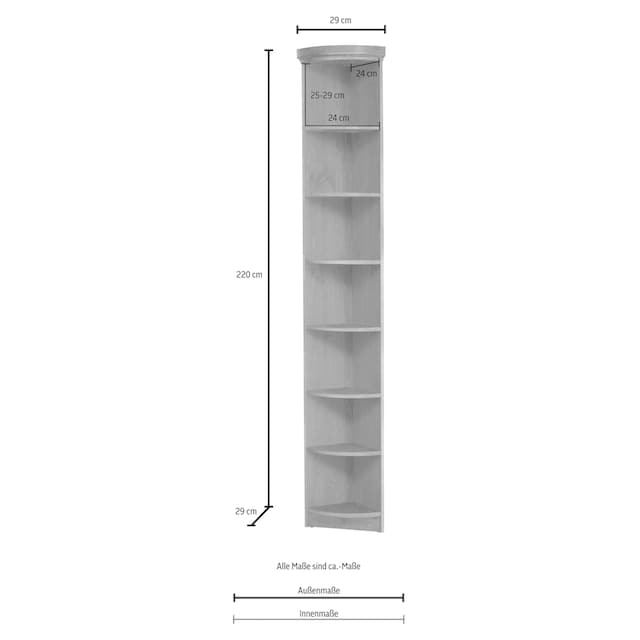 ✵ Home affaire Anbauregal »Soeren«, aus massiver Kiefer, Höhe 220 cm, Tiefe  29 cm online bestellen | Jelmoli-Versand