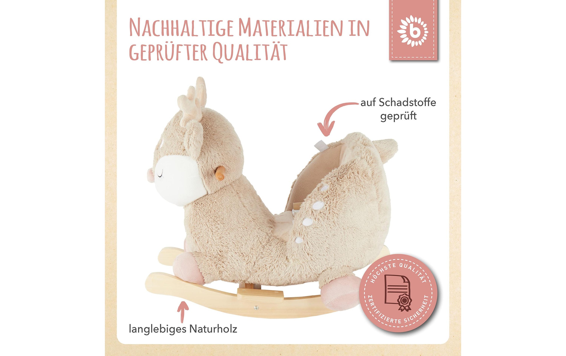 BIECO Schaukeltier »Ella«, Holzart: Pinie (China)