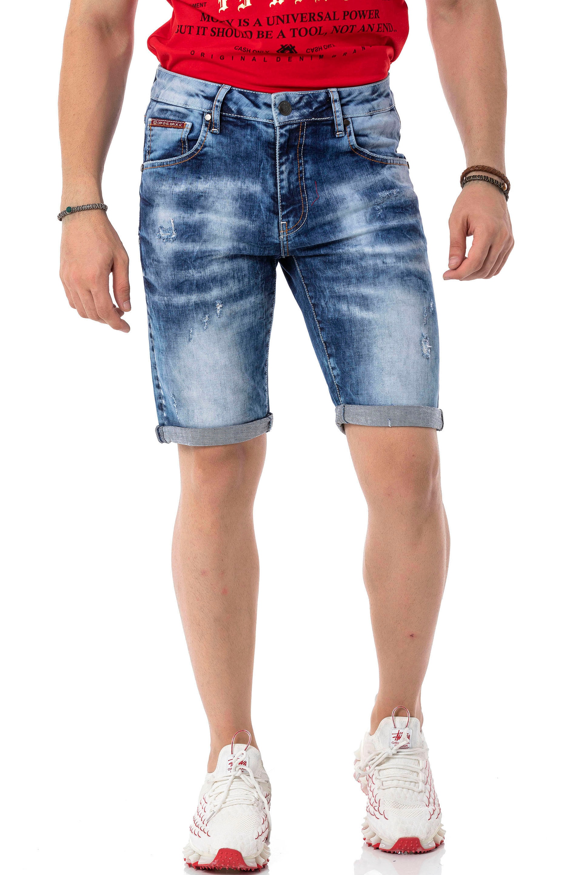 Cipo & Baxx Jeansbermudas, mit Destroyed-Details kaufen