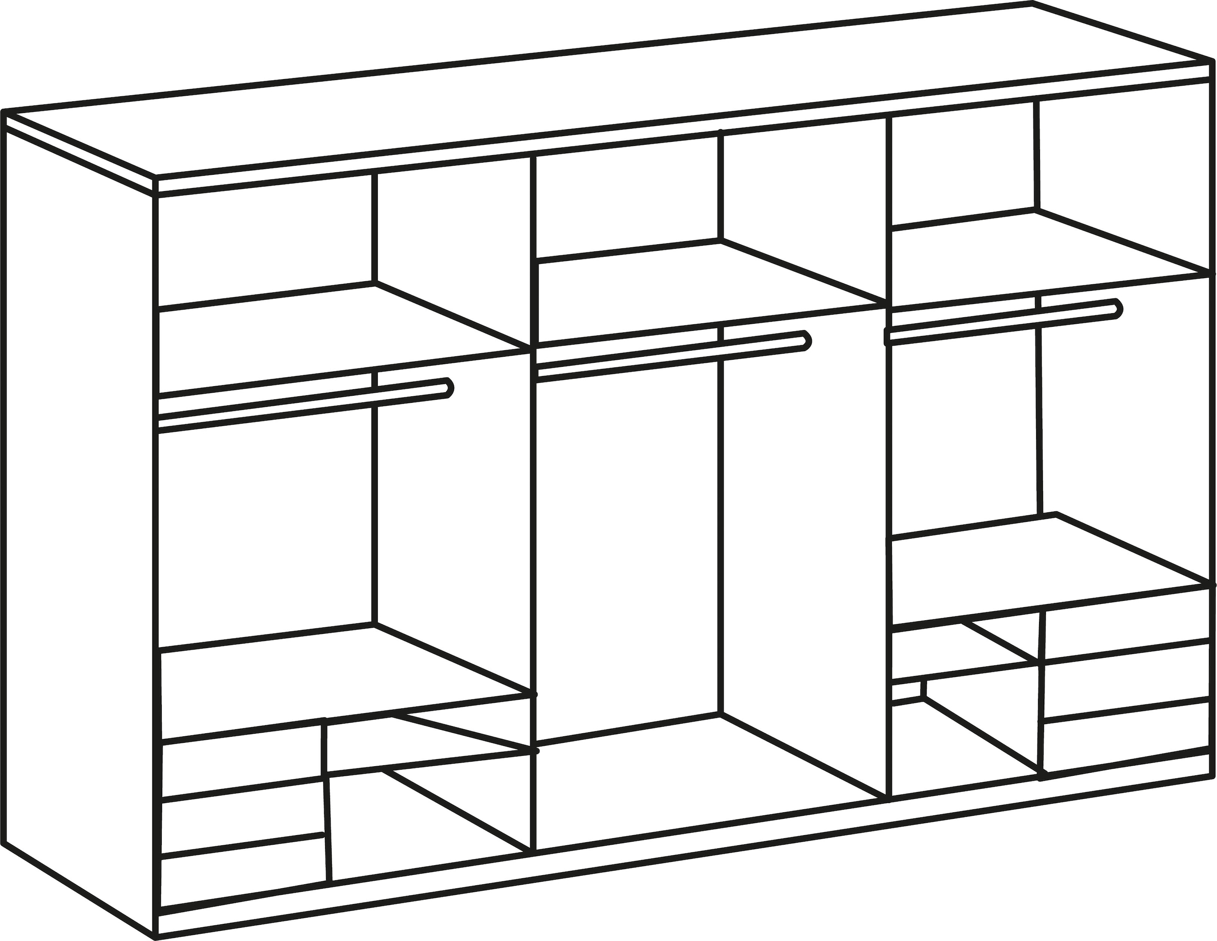 Wimex Schwebetürenschrank »Level by fresh to go«, mit Glastür