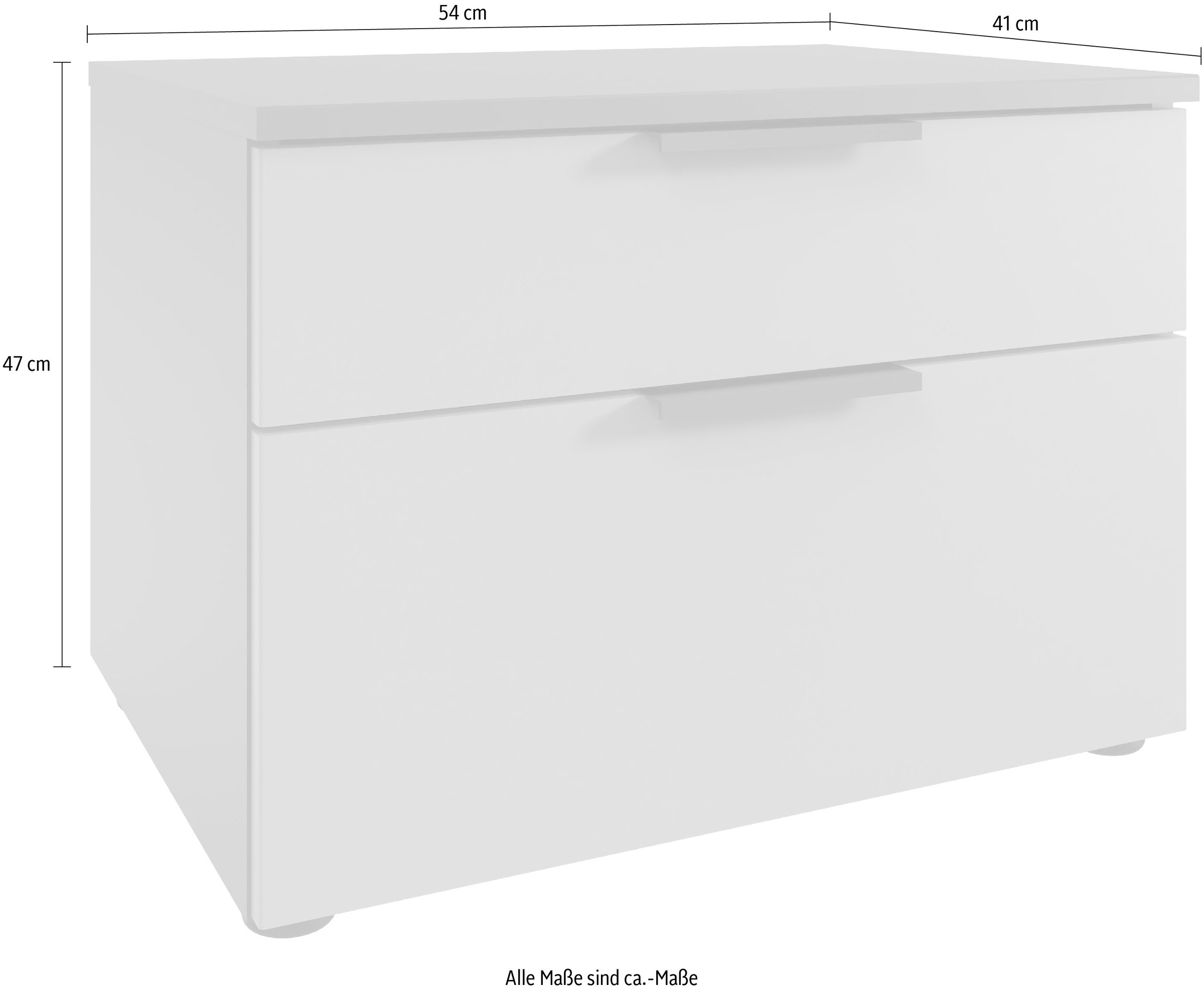 Wimex Nachtkommode »Oxford by fresh to go, mit Schubladen, in 2 Grössen«, (54cm breit,41cm tief, wahlweise in 2 Höhen), Mit Soft-close Beschlägen