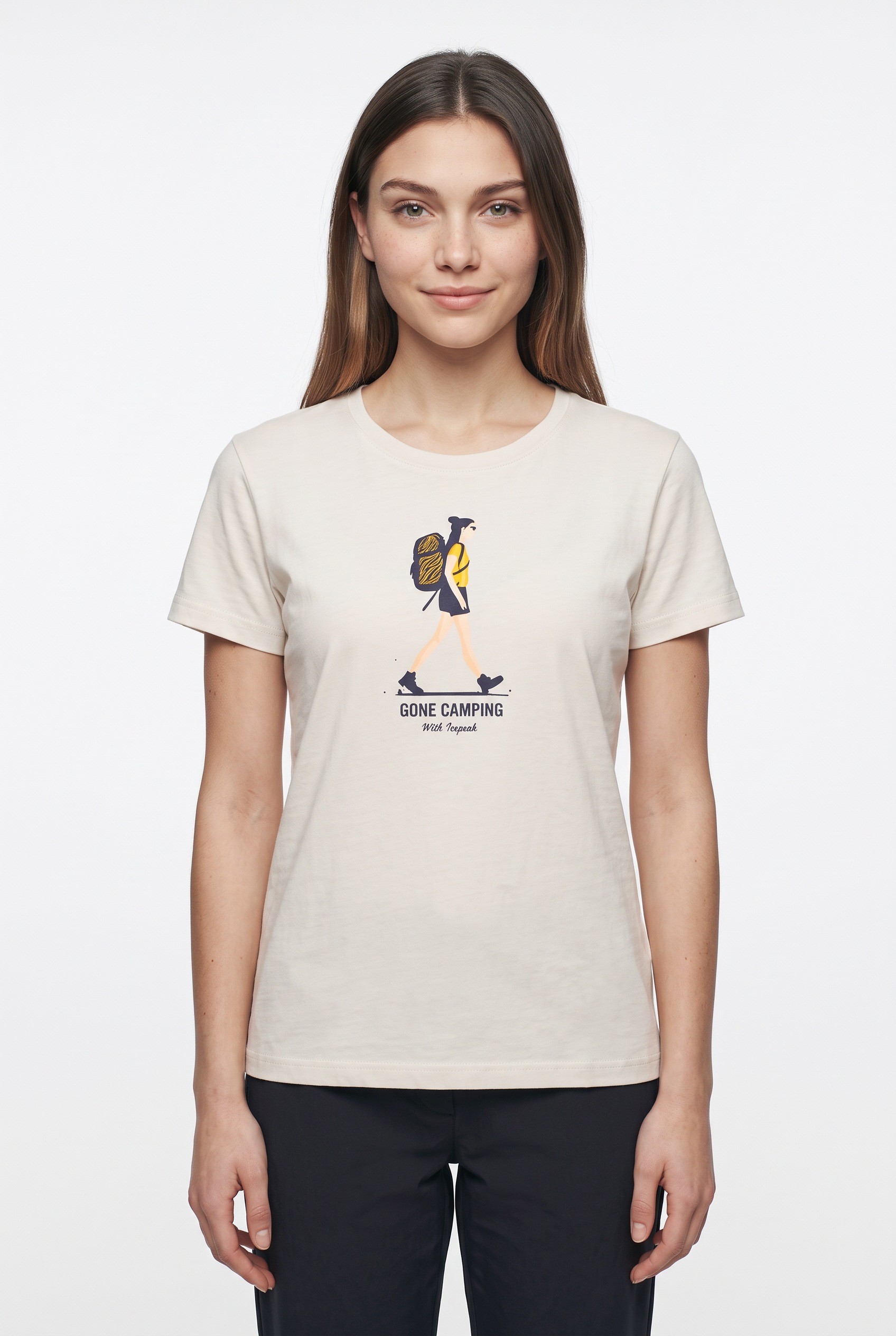 Icepeak T-Shirt "D T-SHIRT MARICOPA" Kurzarm, mit Rundhalsausschnitt, aus Baumwolle