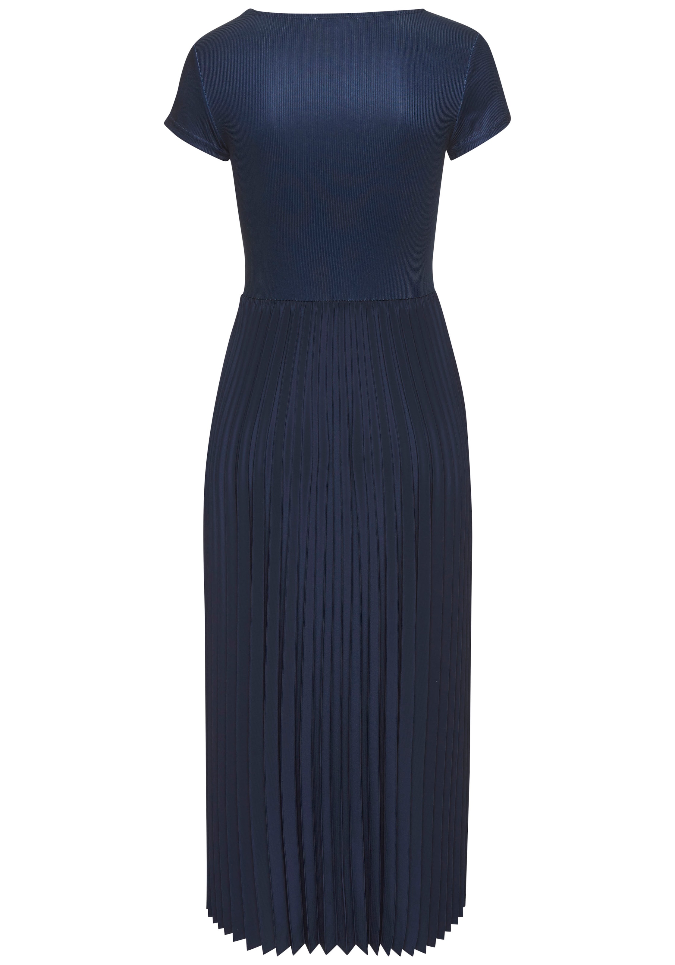 LASCANA Midikleid, mit Plisseerockteil, Basic, modisch