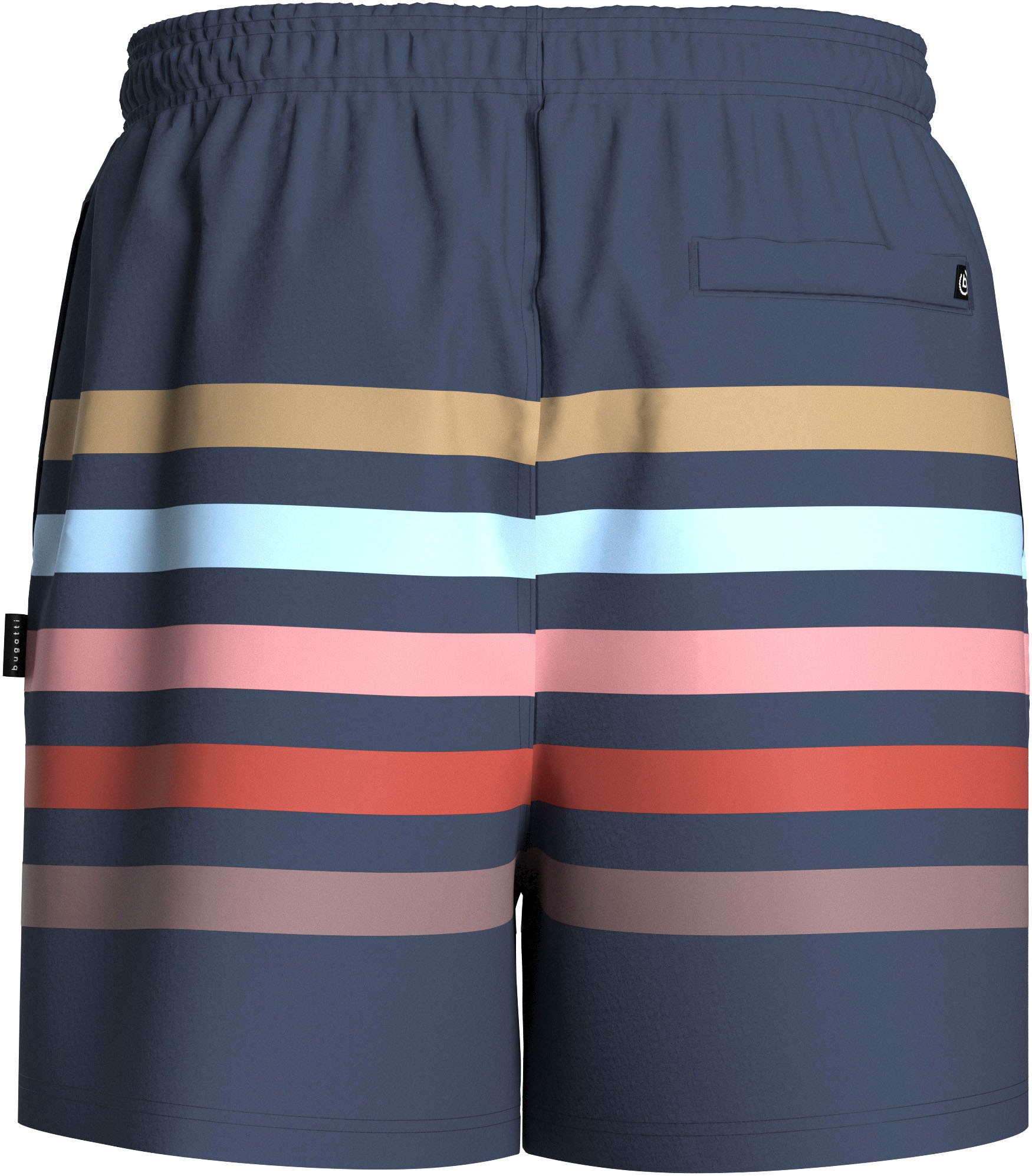 bugatti Badeshorts, mit Markenprägung an den Kordeln