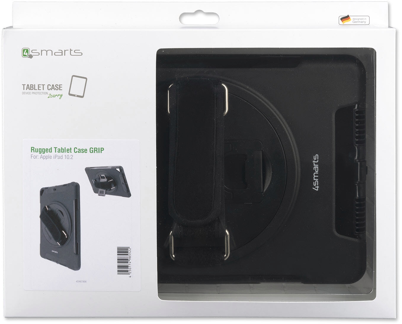 4smarts Tablet-Hülle »Rugged Case GRIP für Apple iPad 10.2 (7./ 8./ 9. Gen.)«, AIRPODS 2021, Backcover, Schutzhülle, Schutz, Sturzschutz, stossfest