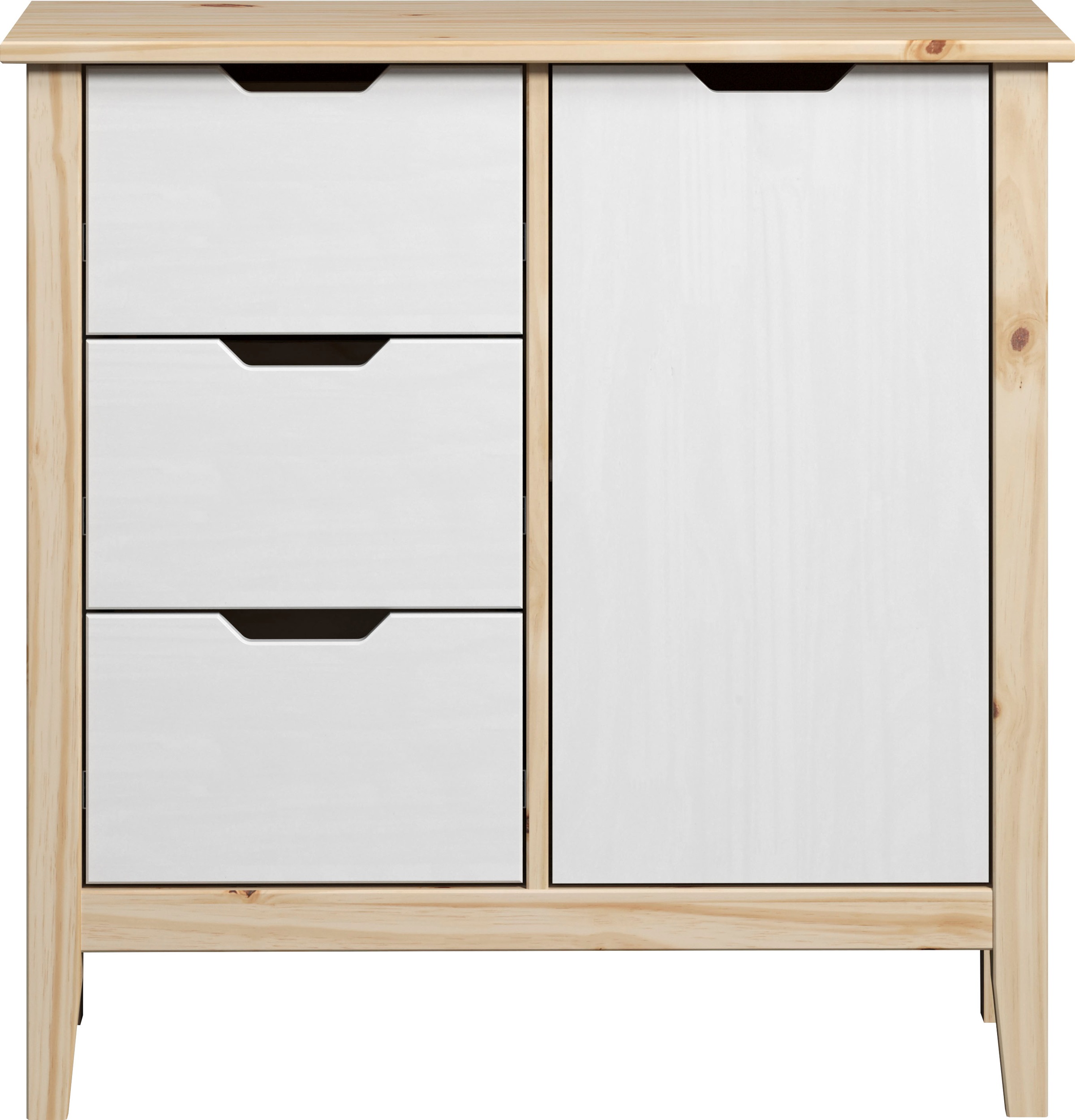 INTER-FURN Kommode »Latera« 1 Stk. tlg. Massivholz / Klarlack matt, Kiefer, B/H/T: 78 x 79 x 39 cm