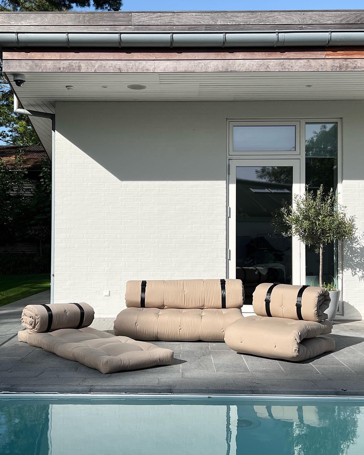 Karup Design Gartensessel "BUCKLE-UP Chair out™, LoungesesselI in Schlafplatz verwandelbar" B/H/T ca: 70x60x95cm - Liegefläche 70x200cm, Outdoor geeignet, Schmutz- und Wasserabweisend, Made in Europe