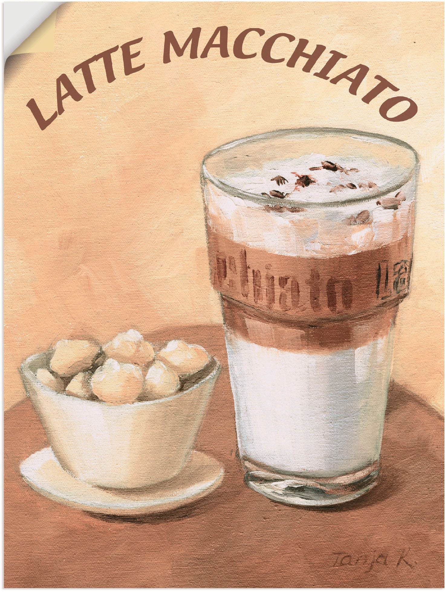 Artland Wandbild Macchiato«, (1 | St.), »Latte oder als Wandaufkleber Grössen Alubild, in Leinwandbild, bestellen Poster Getränke, versch. online Jelmoli-Versand