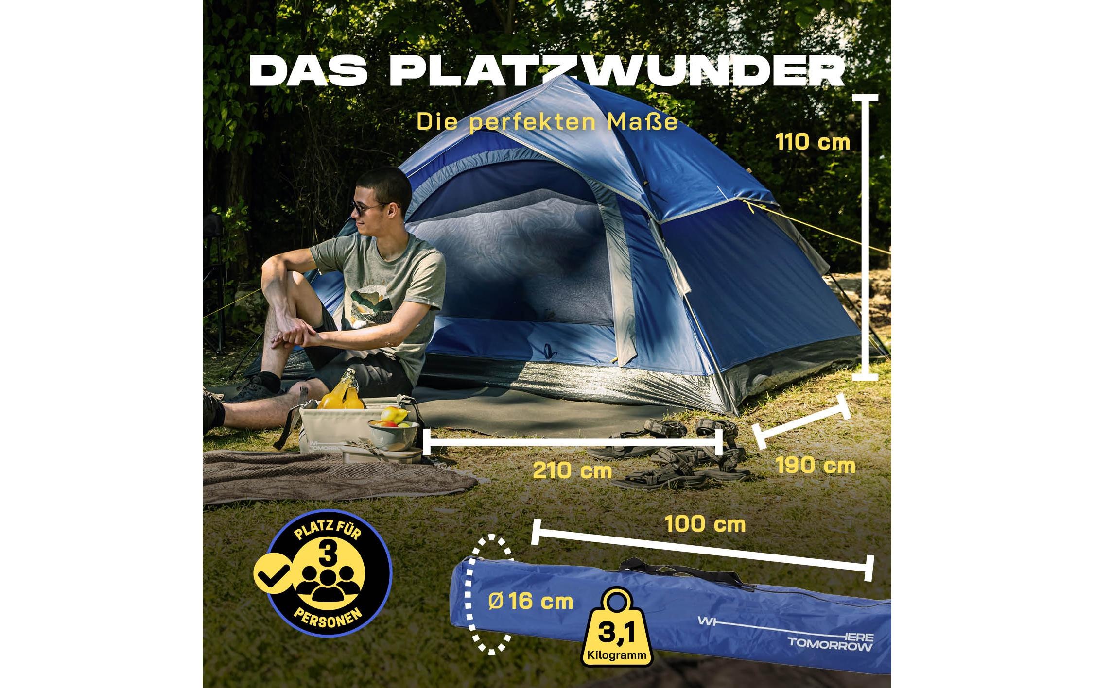 Wurfzelt »Where tomorrow 3 Personen«, 3 Personen