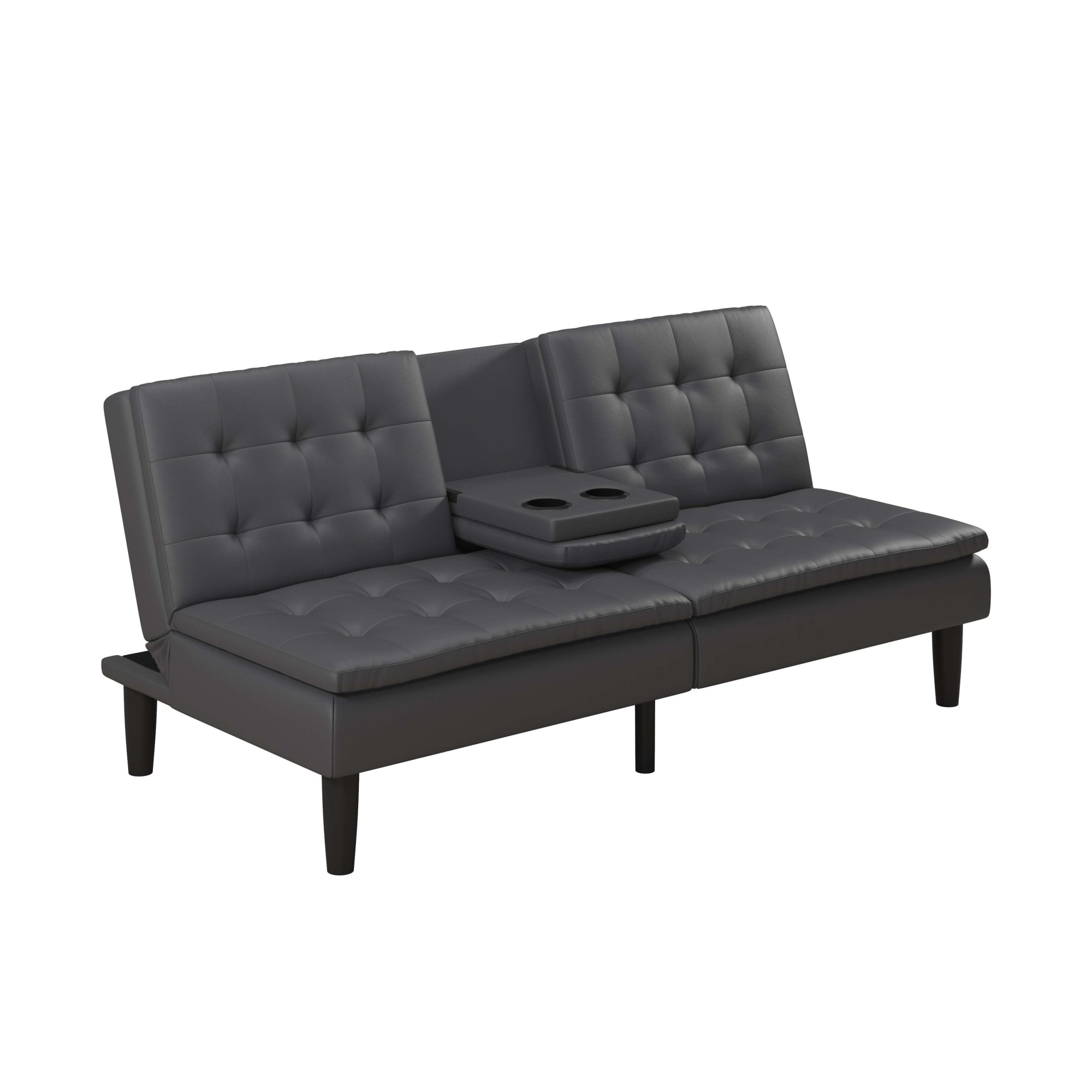 Dorel Home Schlafsofa »MAINE, Kinosofa mit Relax- und Bettfunktion, 2 Getränkehalter,«, Liegefläche 190 x 110 cm, Webstoff und Kunstleder
