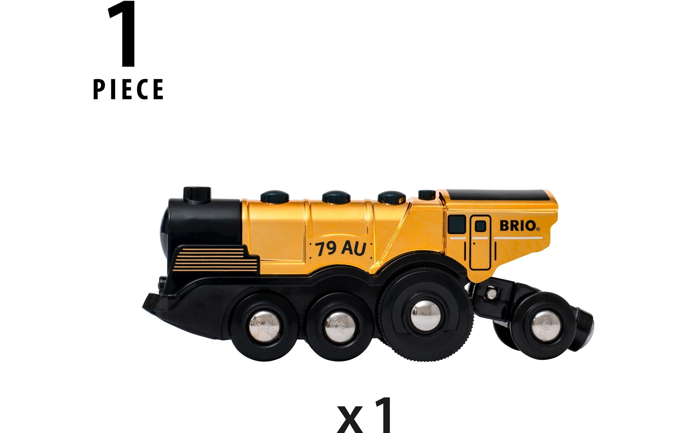 BRIO® Spielzeug-Eisenbahn »Goldfarbenene Batterielok«