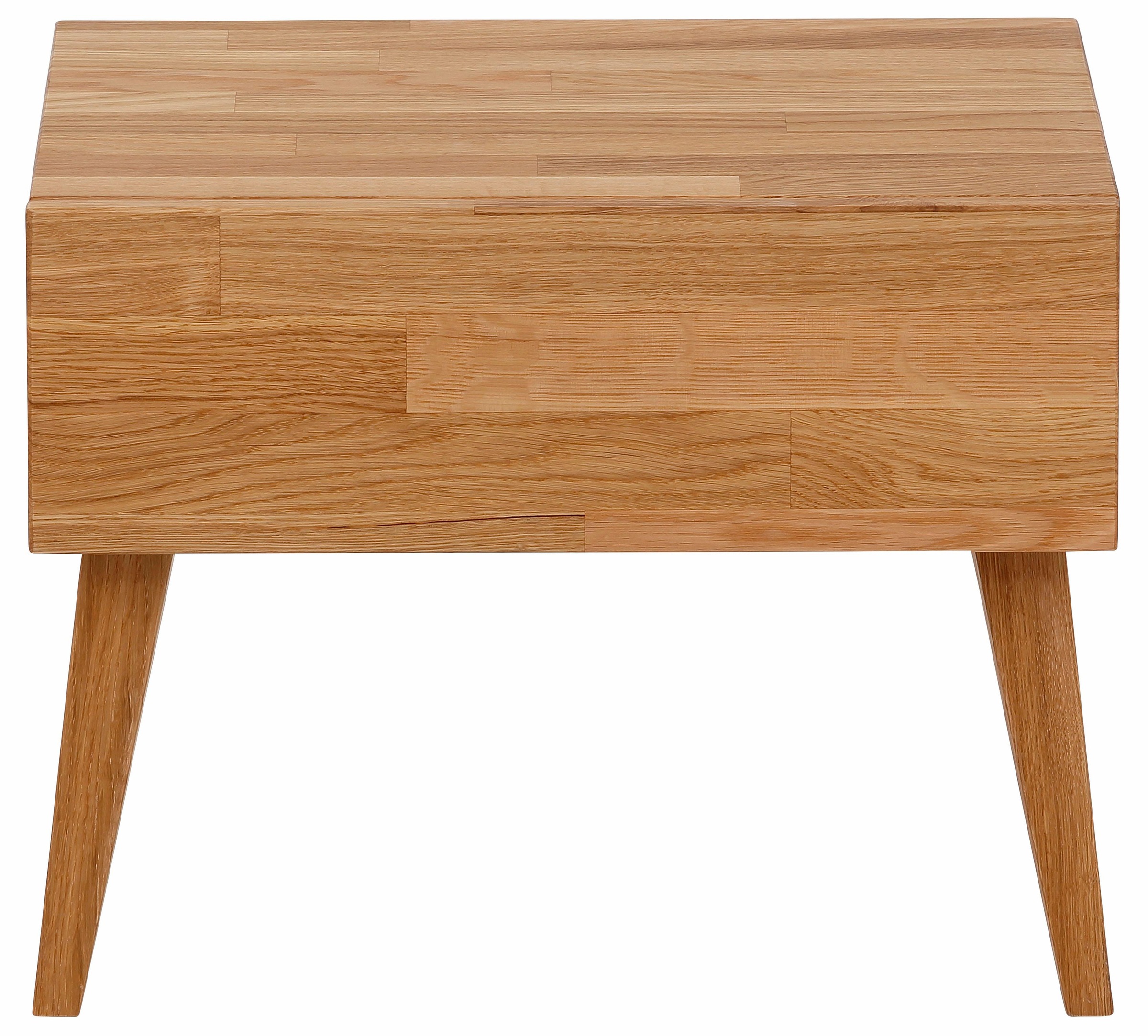 Home affaire Nachttisch "Natali" mit einer Schublade, aus massiver Eiche, Breite 45 cm