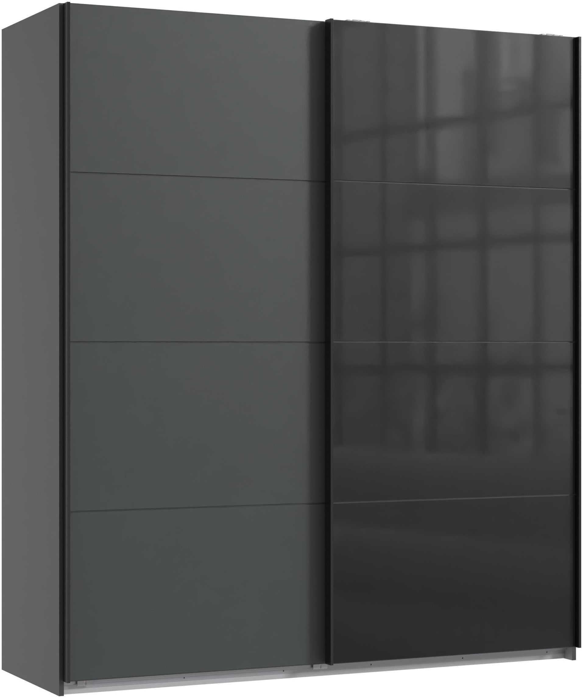 Wimex Kleiderschrank »Tilburg, Metallgriffe, Made in Germany« Breite 270cm wahlweise mit 2 oder 3 Türen, mit Schwebetüren, jeweils 1 Glaselement, 180, 225 oder 270cm breit
