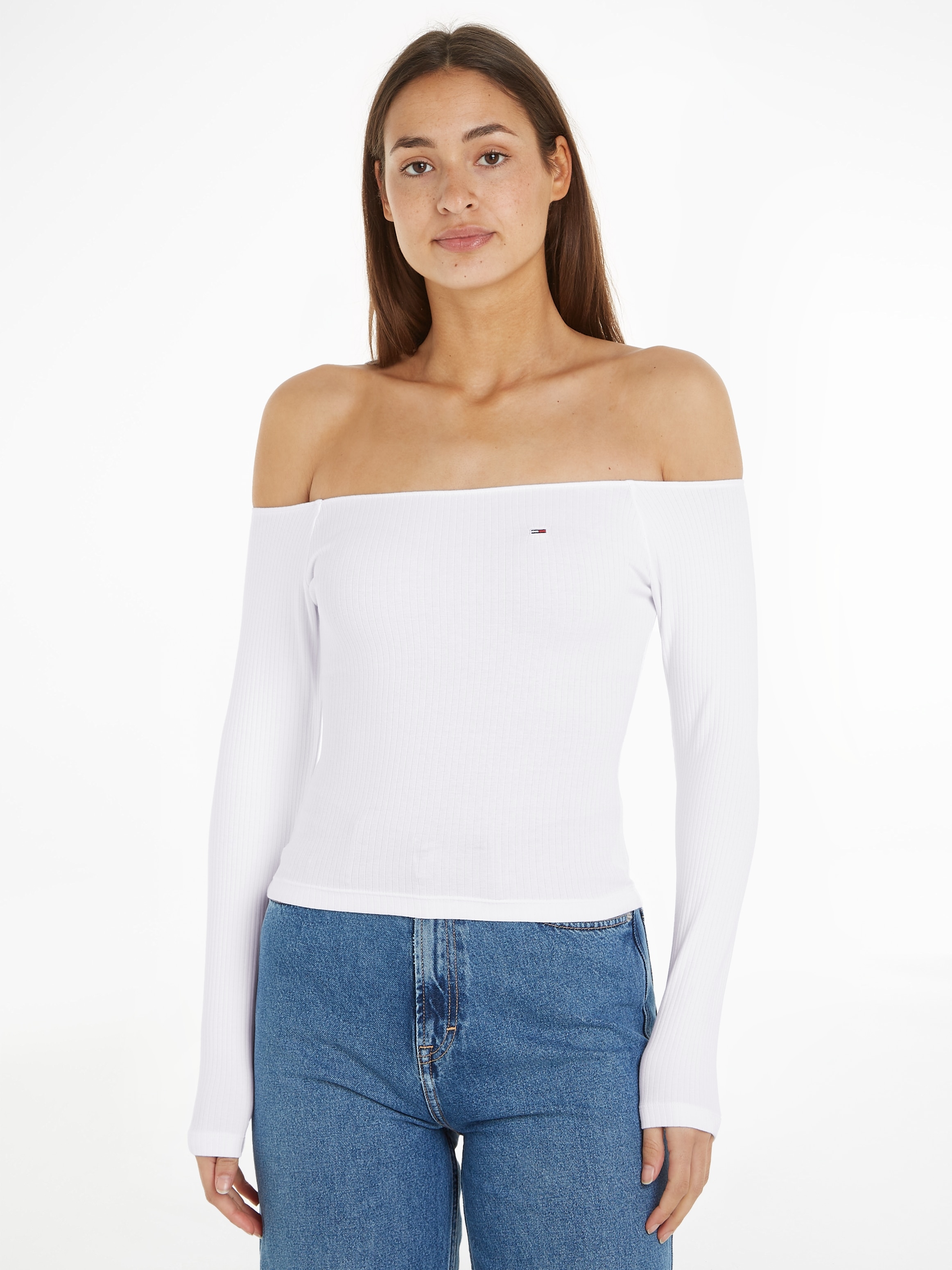 Crop-Top, mit Tommy Jeans Markenlabel