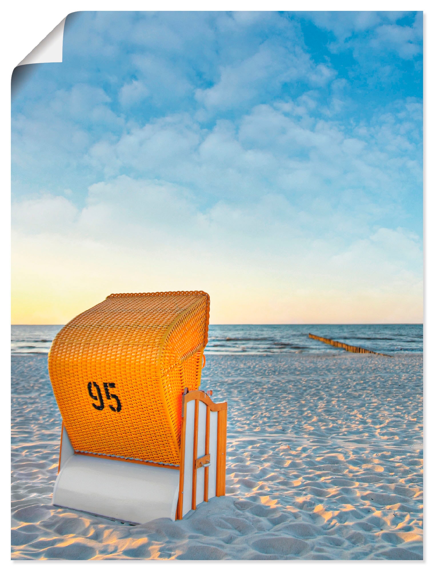 Wandbild »Ostsee7 - Strandkorb«, Strand, (1 St.), als Alubild, Outdoorbild,...