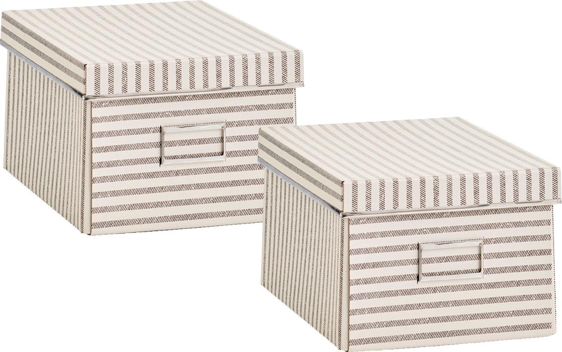 Zeller Present Aufbewahrungsbox »Stripes«, beige Pappe, Shop Jelmoli-Online im ordern