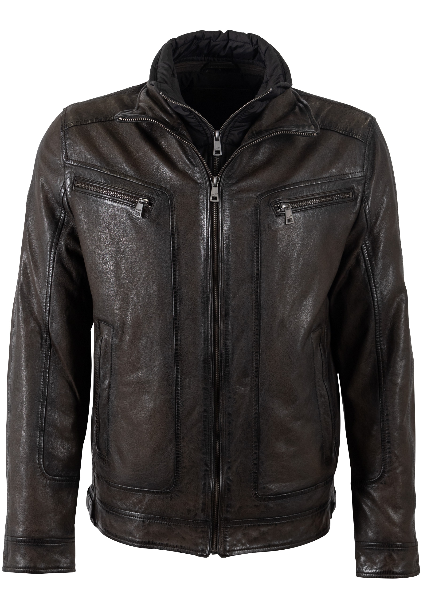 Mauritius Lederjacke »MMHennie«, mit Stehkragen